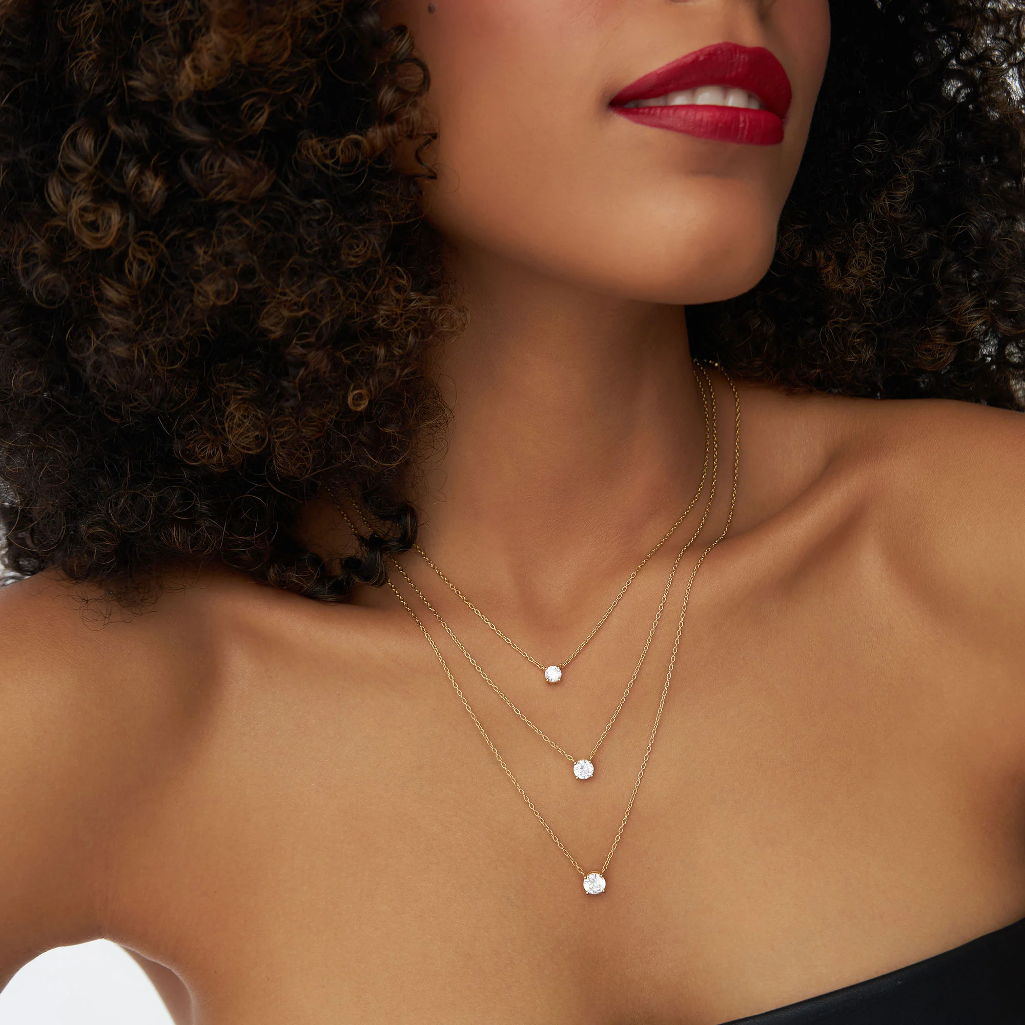 0.50 - 1.00 ctw 14k Four Prong Round Diamond Lab Grown Solitaire Necklace - Noah - Image 4