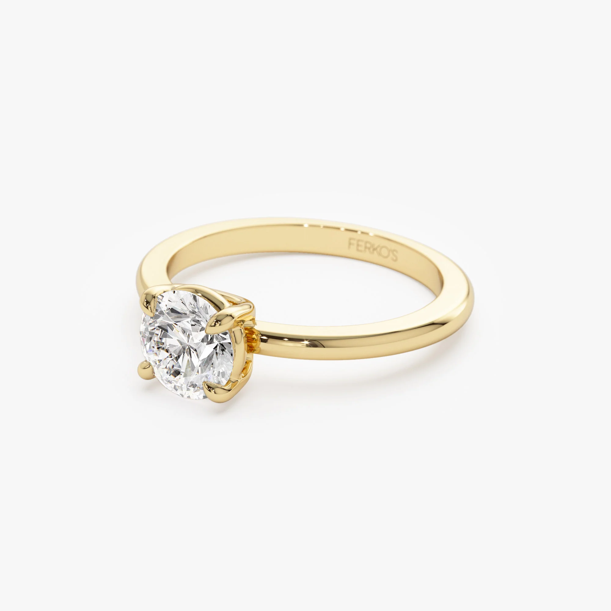 1.00 ctw 14k 4 Prong Basket Setting Round Lab Grown Diamond Engagement Ring - Kate - Image 7
