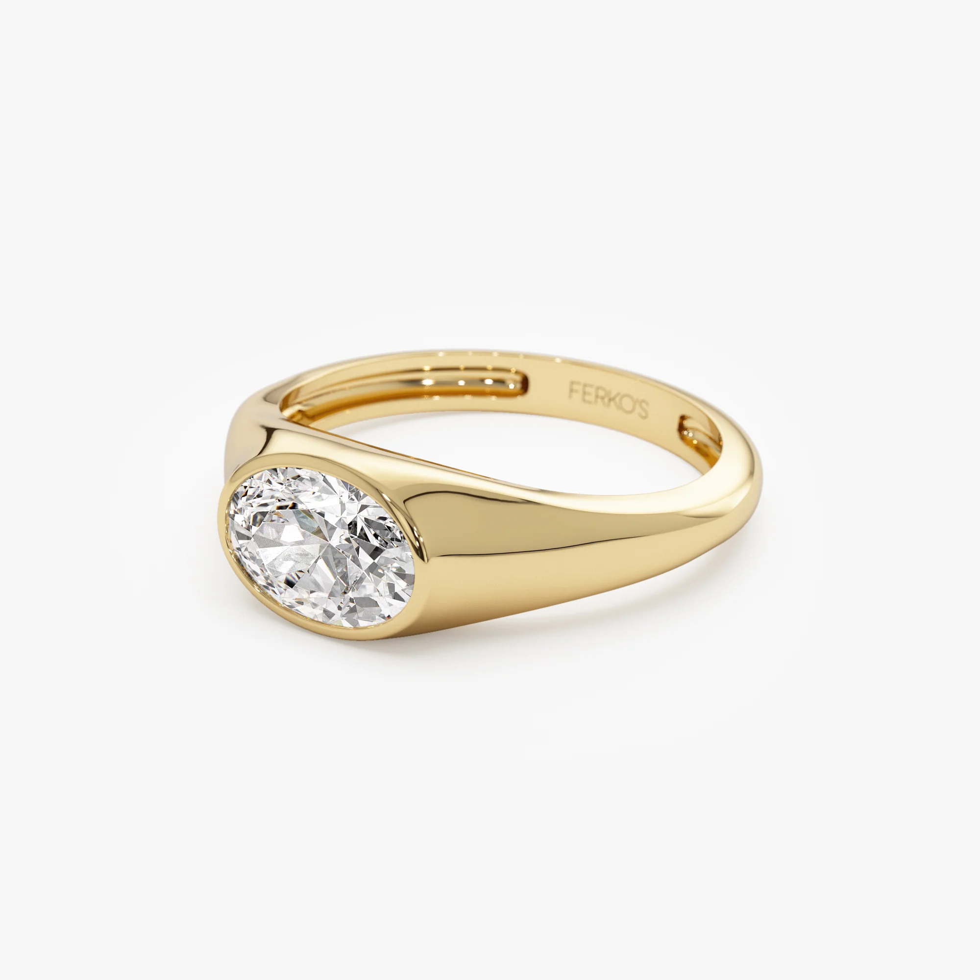 1.00 ctw 14k Oval Shape Lab Grown Diamond Ring - Amira - Image 10