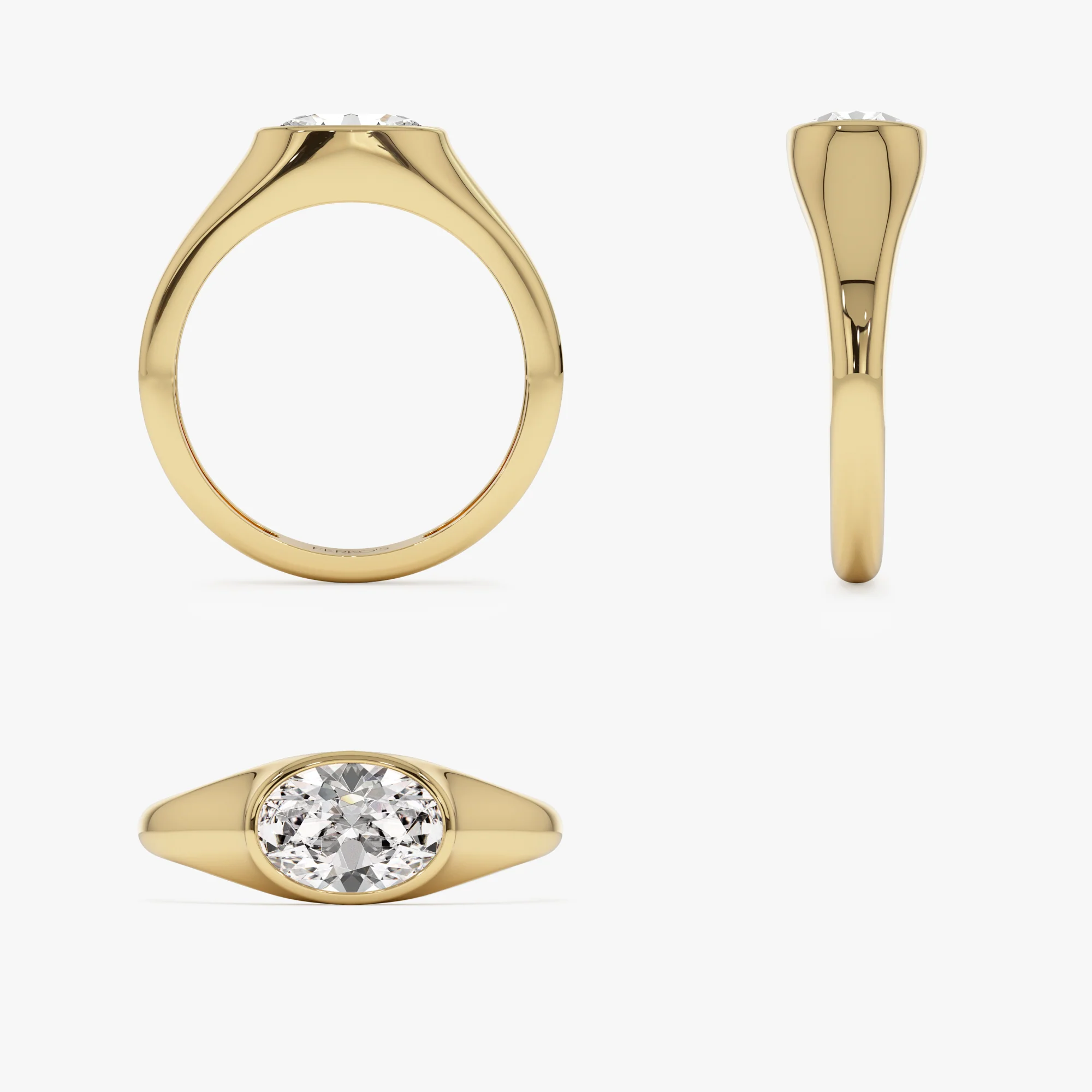 1.00 ctw 14k Oval Shape Lab Grown Diamond Ring - Amira - Image 11