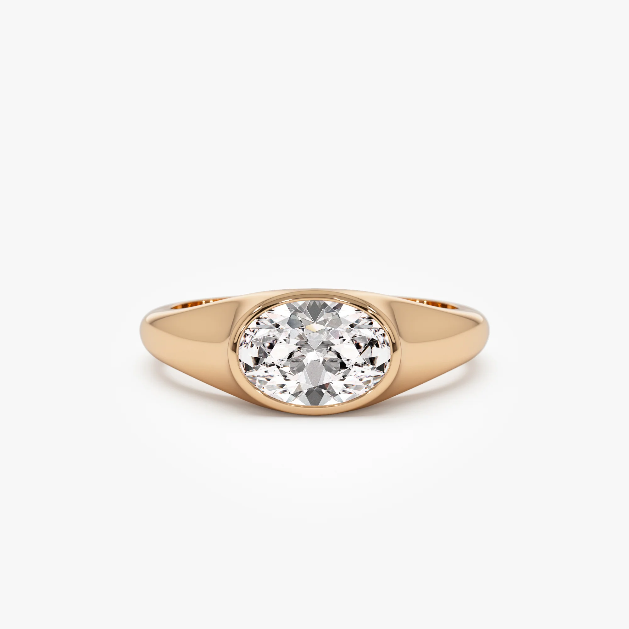1.00 ctw 14k Oval Shape Lab Grown Diamond Ring - Amira - Image 8