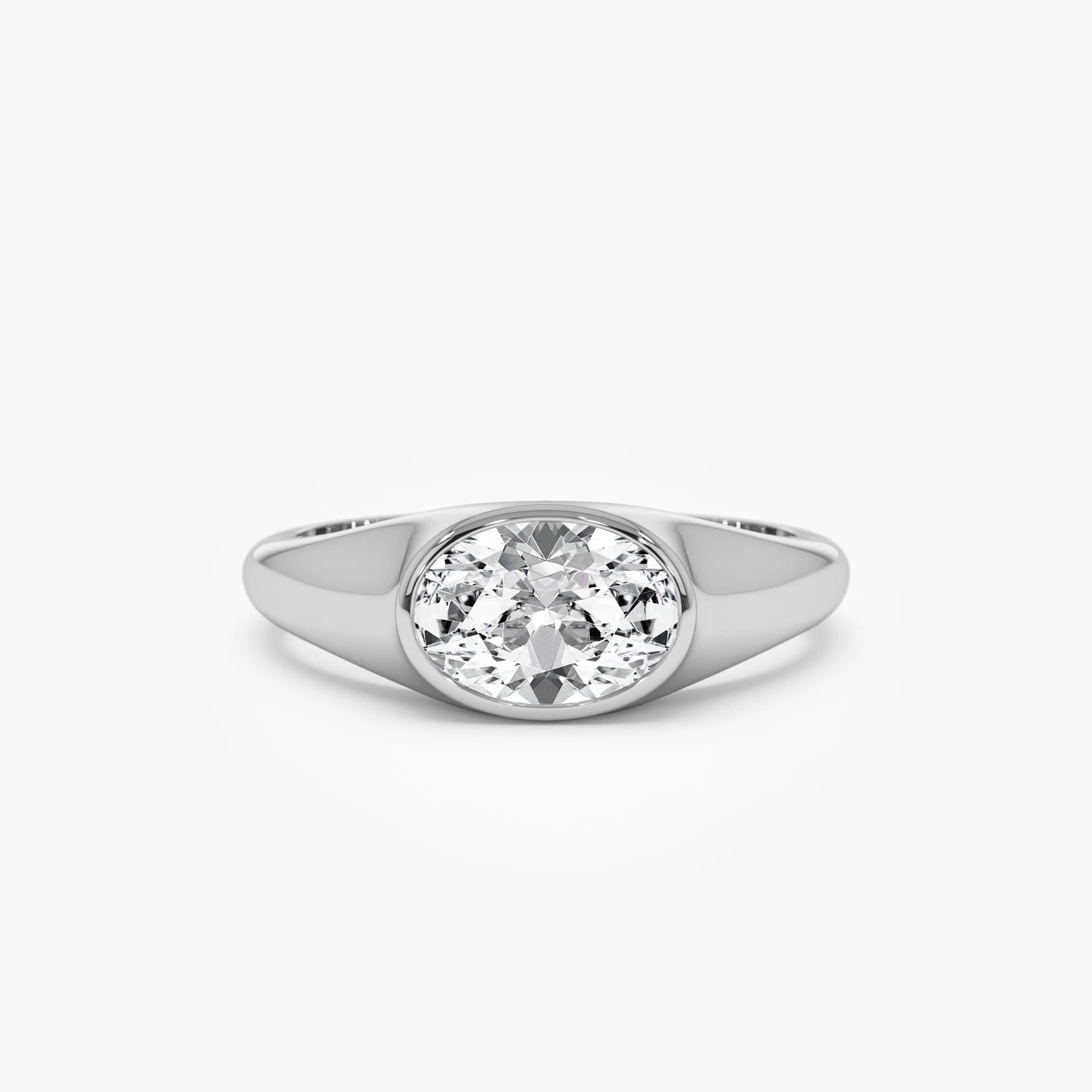 1.00 ctw 14k Oval Shape Lab Grown Diamond Ring - Amira - Image 9