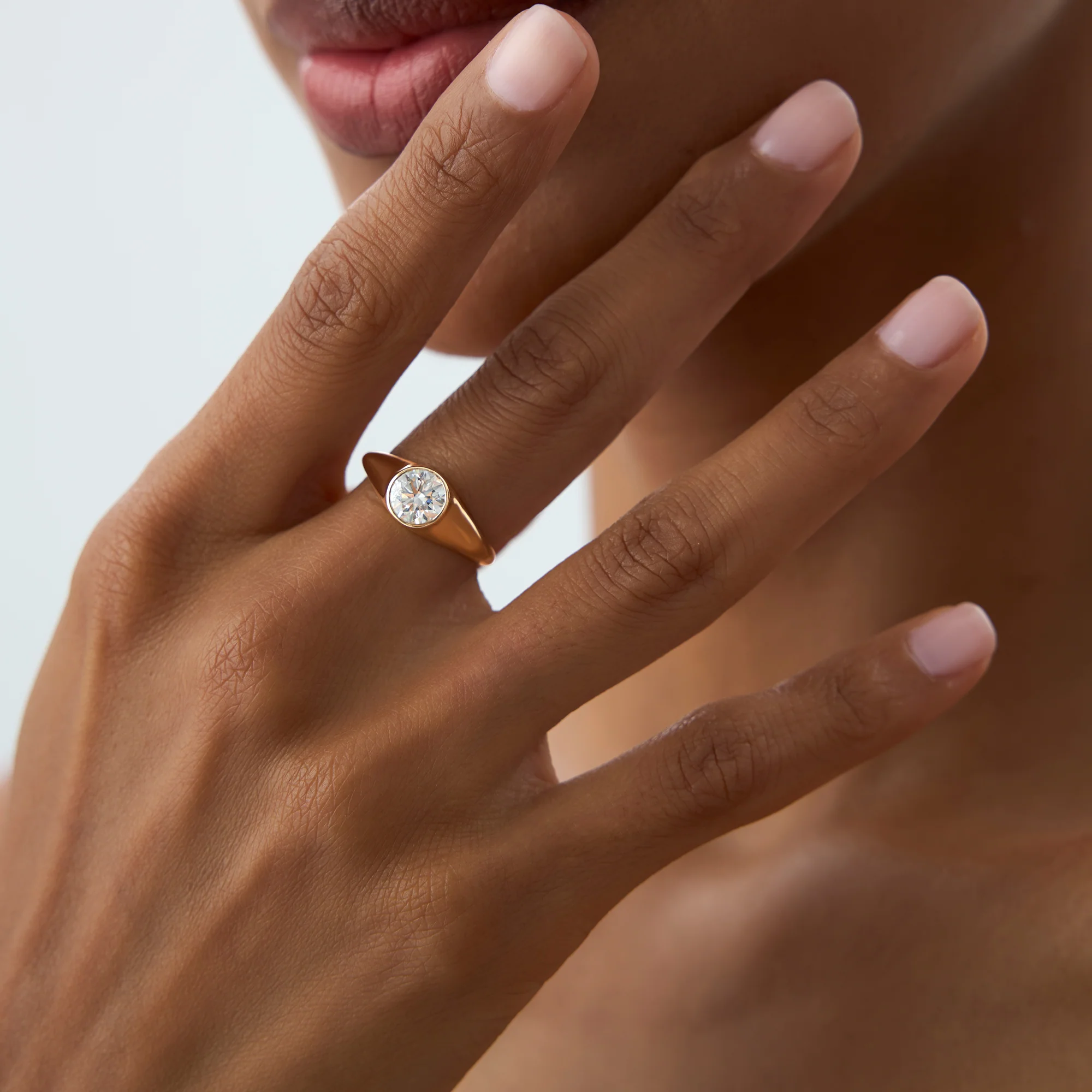 1.00 ctw 14k Round Shaped Lab Grown Diamond Ring - Alina - Image 2