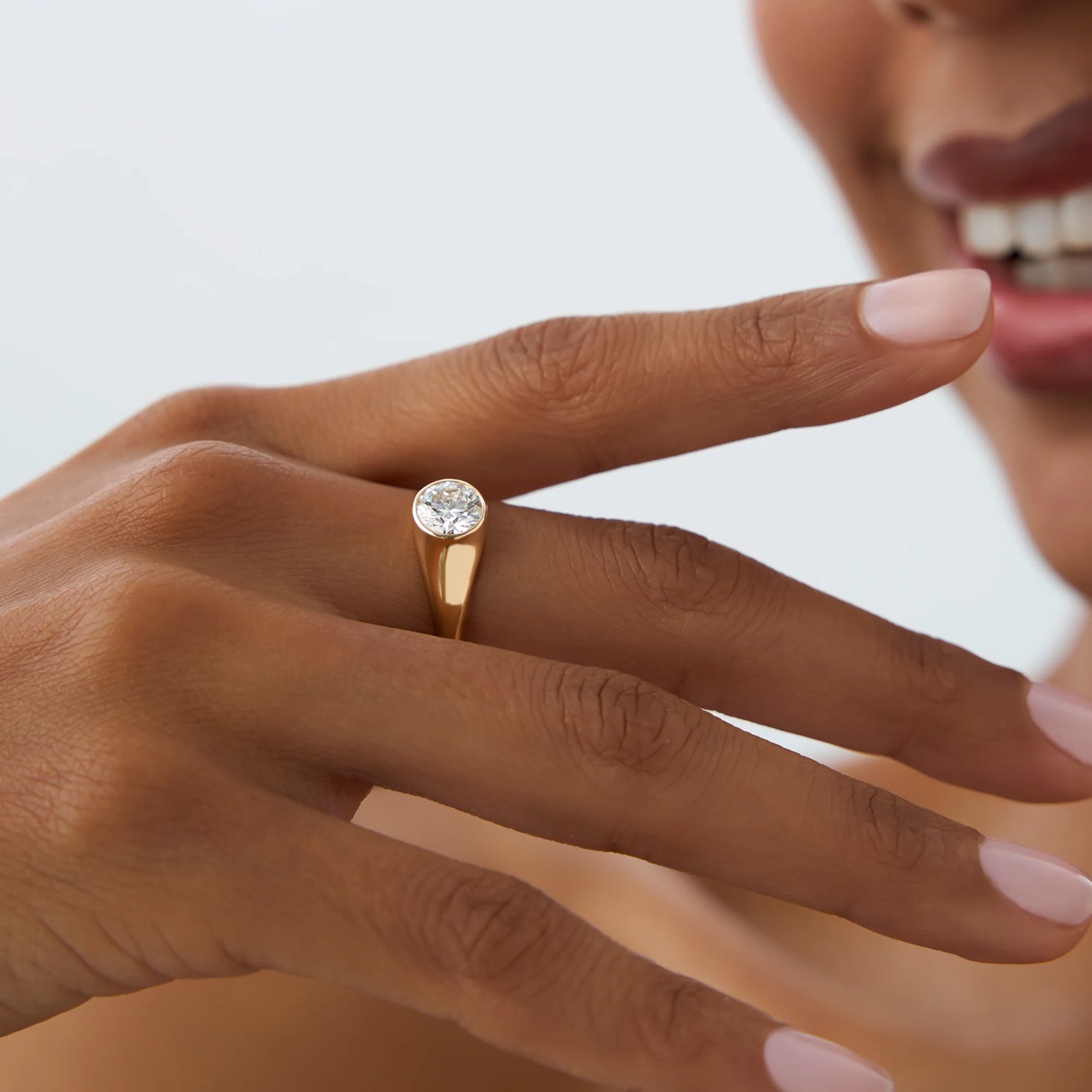 1.00 ctw 14k Round Shaped Lab Grown Diamond Ring - Alina - Image 3