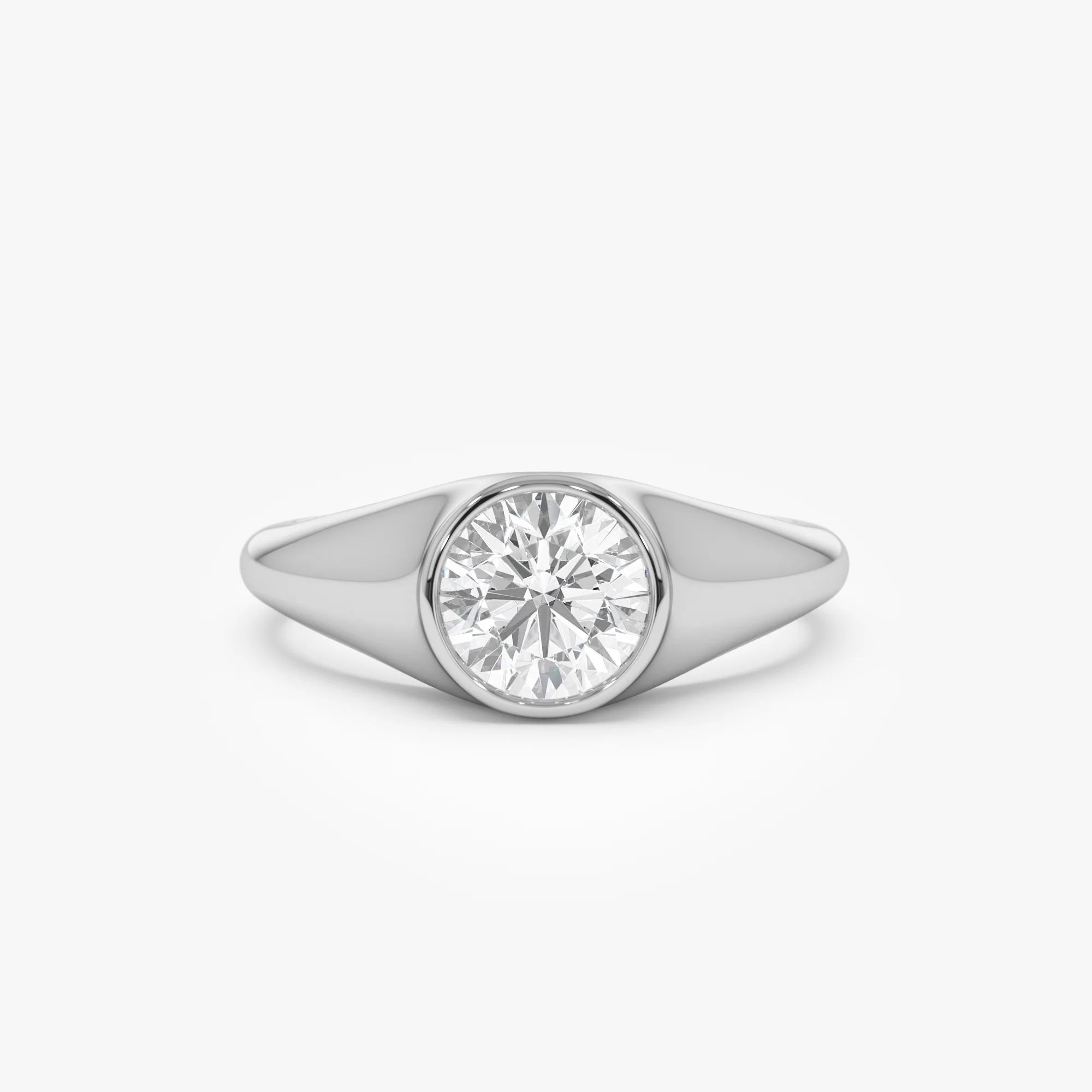 1.00 ctw 14k Round Shaped Lab Grown Diamond Ring - Alina - Image 6