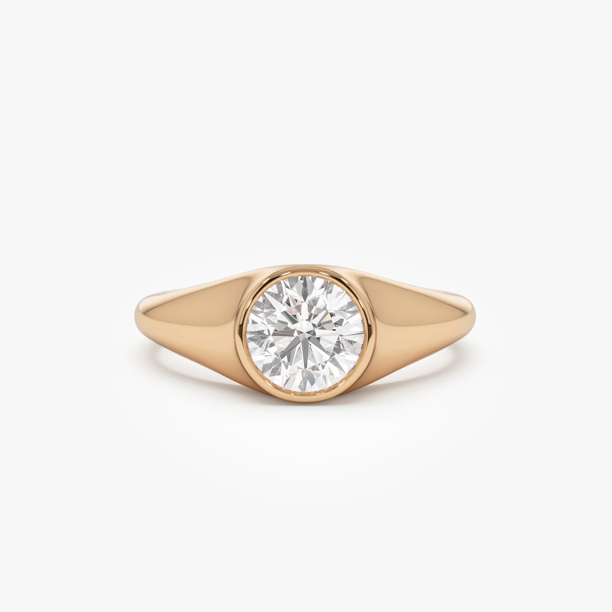 1.00 ctw 14k Round Shaped Lab Grown Diamond Ring - Alina - Image 7