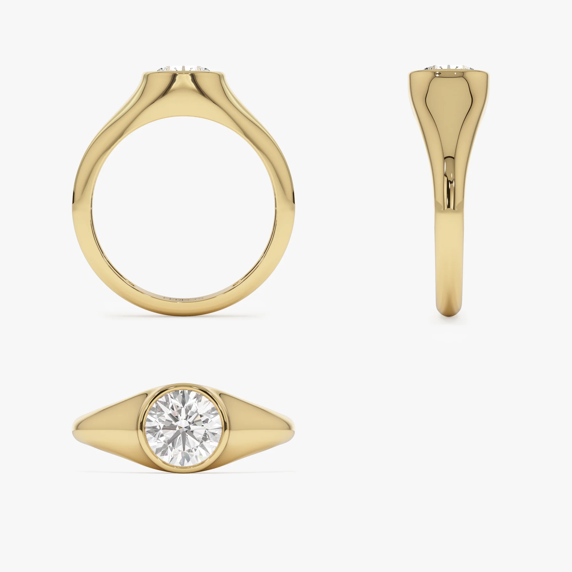 1.00 ctw 14k Round Shaped Lab Grown Diamond Ring - Alina - Image 9