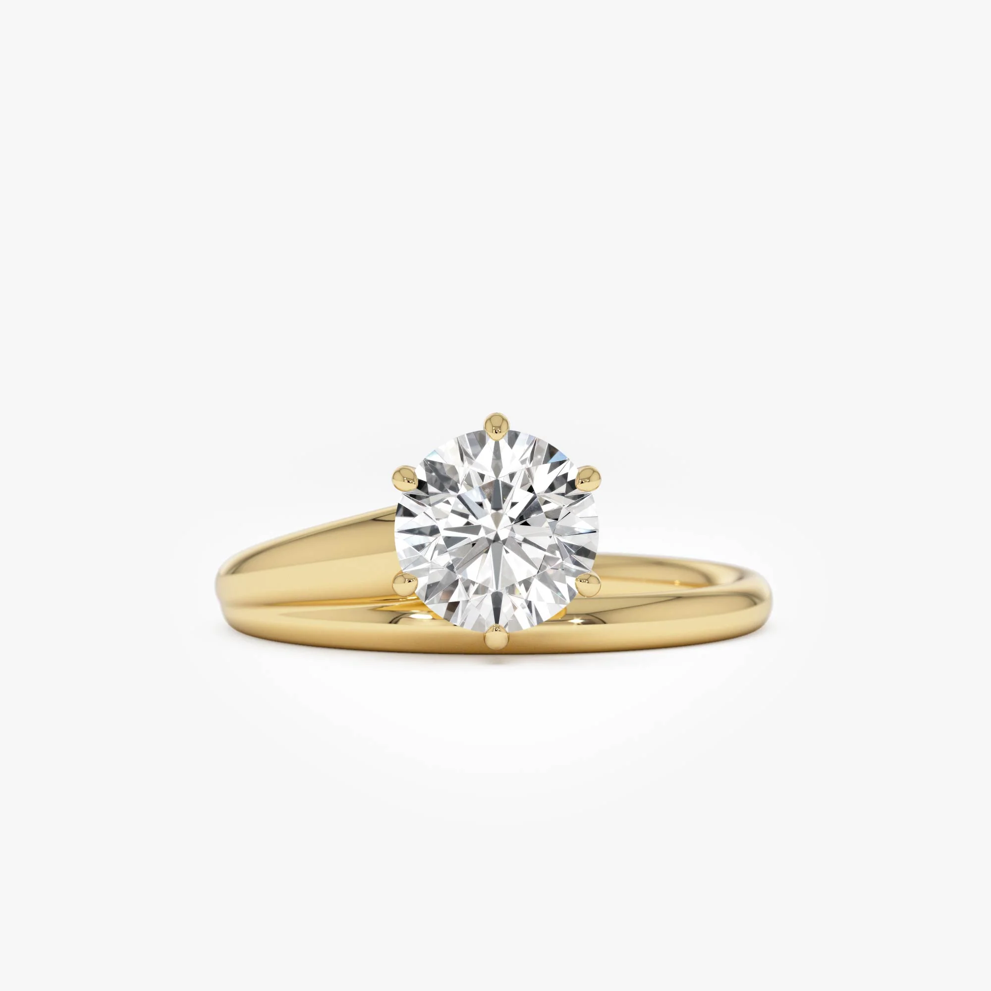 1.00 Ctw Round Lab Diamond Unique Solitaire Ring