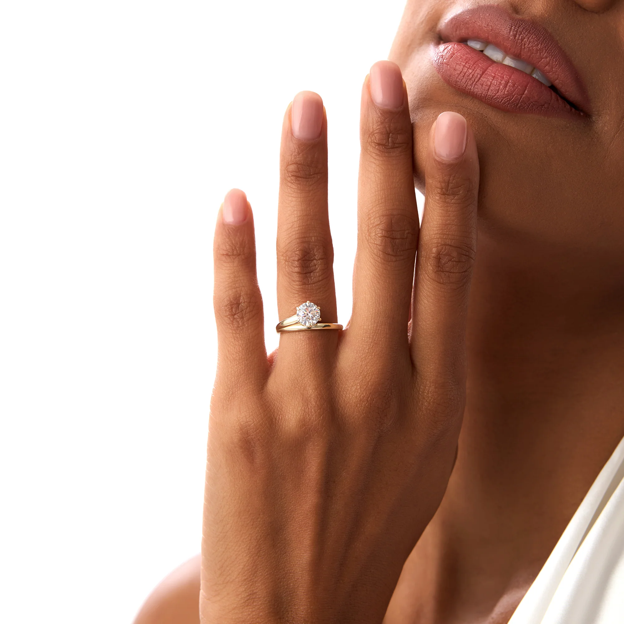 1.00 Ctw Round Lab Diamond Unique Solitaire Ring - Image 2
