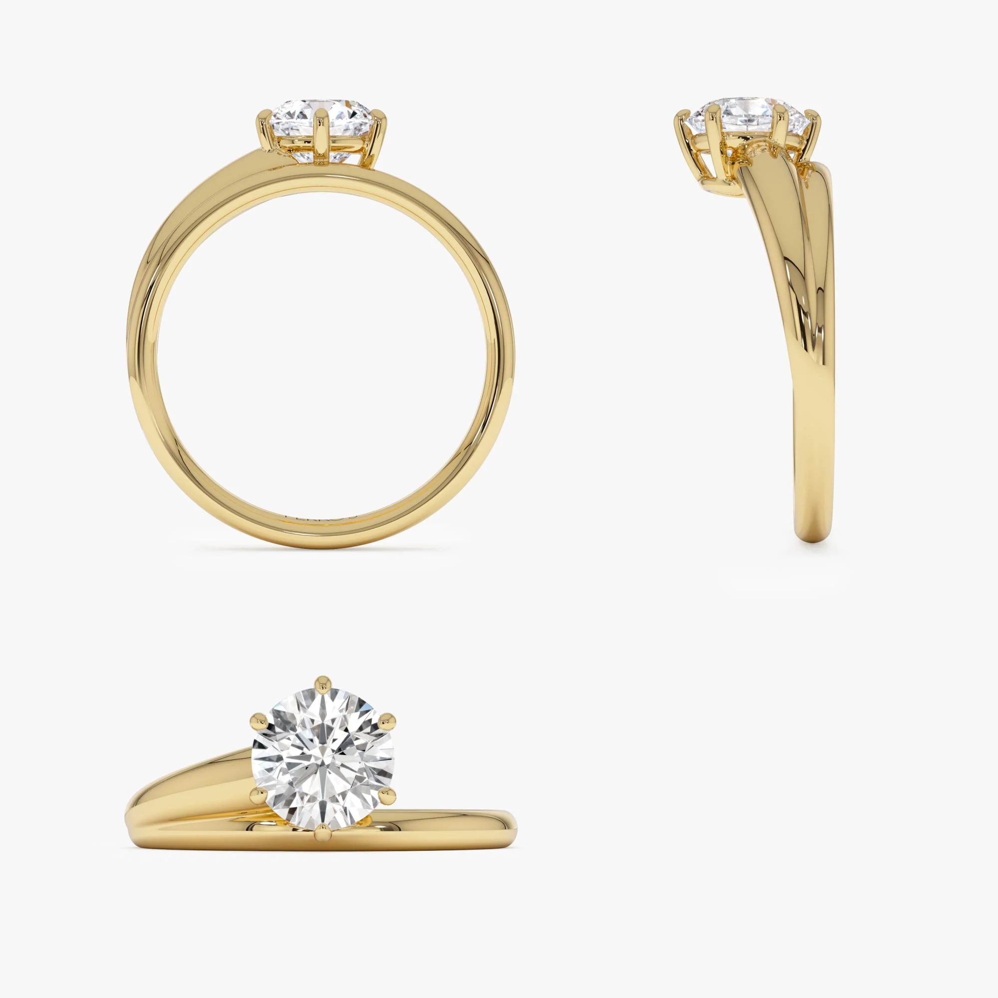 1.00 Ctw Round Lab Diamond Unique Solitaire Ring - Image 9