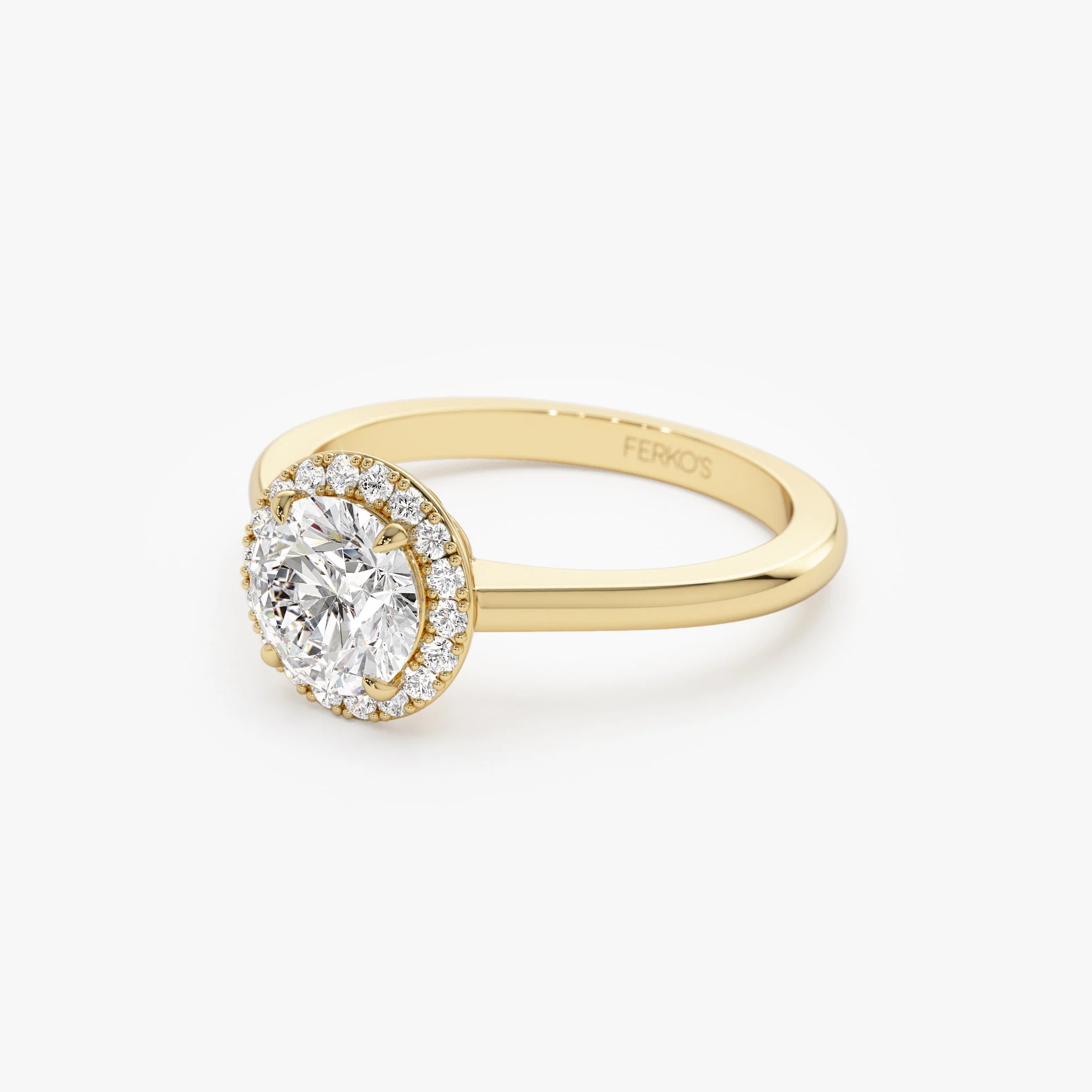 1.20 ctw 14k Halo Setting Round Lab Grown Diamond Engagement Ring - Vivien - Image 8