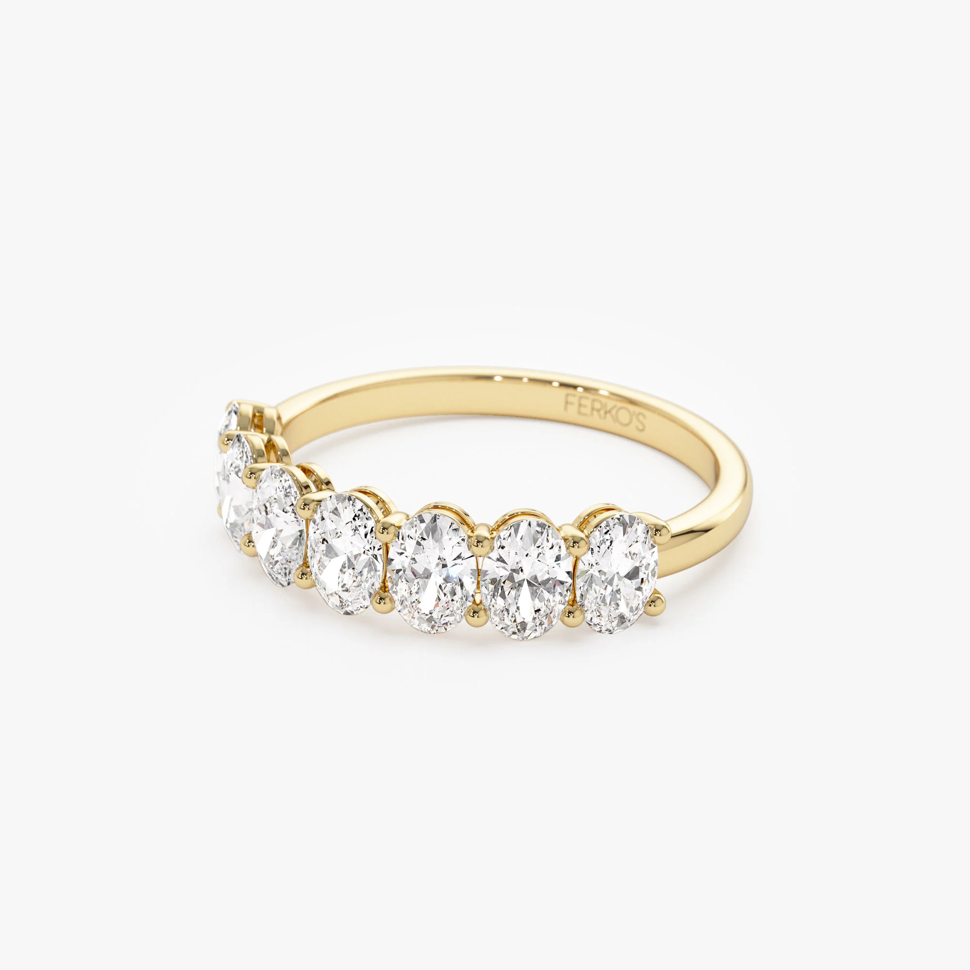 1.25 ctw 14k Prong Setting Seven Stone Oval Cut Lab Grown Diamond Wedding Ring - Marie - Image 7
