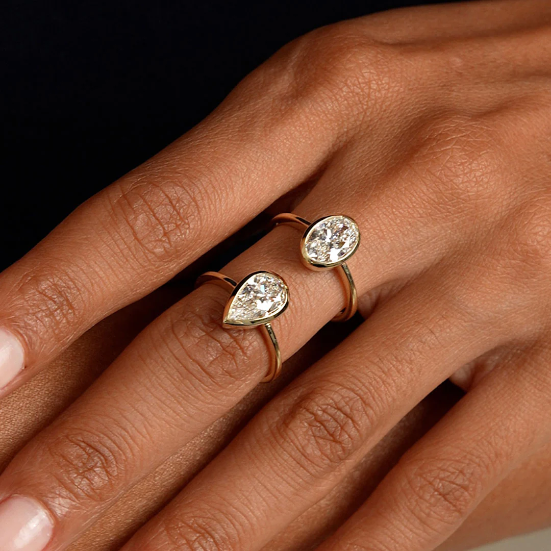 1.50 Ctw 14k Oval Shaped Bezel Setting Lab Grown Diamond Engagement Ring – Celina - Image 6