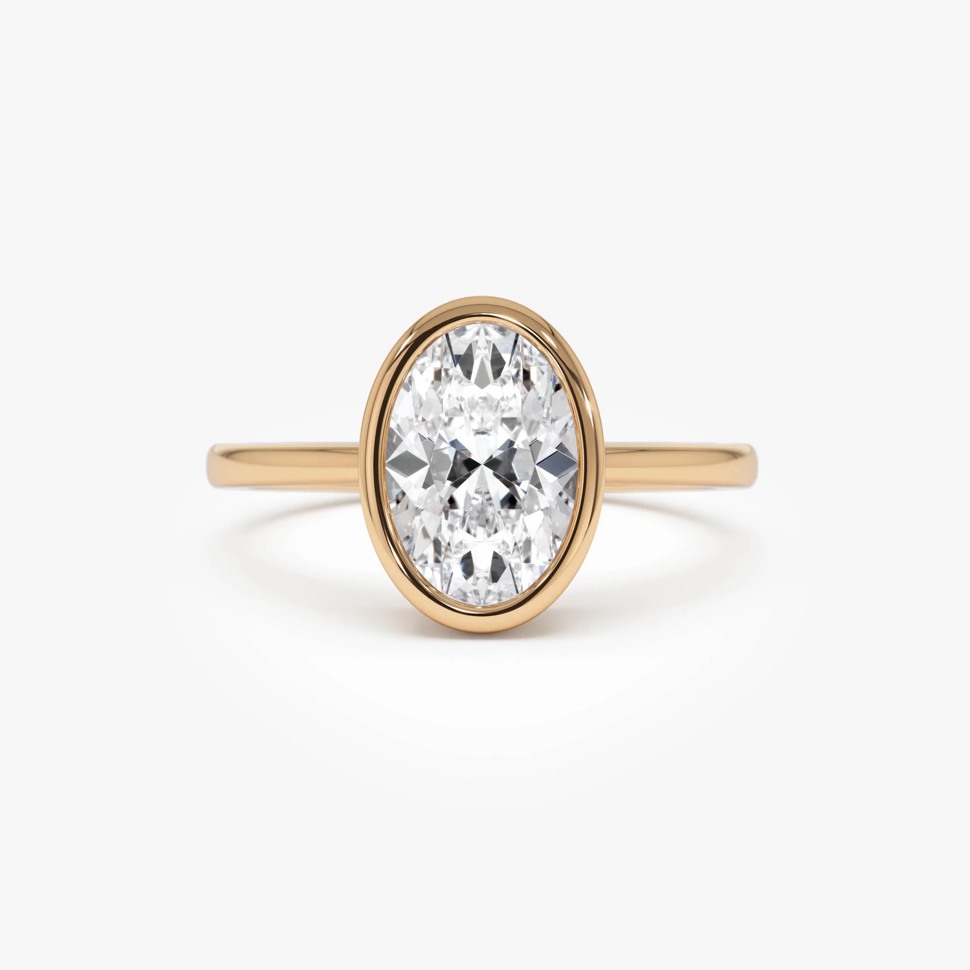 1.50 Ctw 14k Oval Shaped Bezel Setting Lab Grown Diamond Engagement Ring – Celina - Image 7