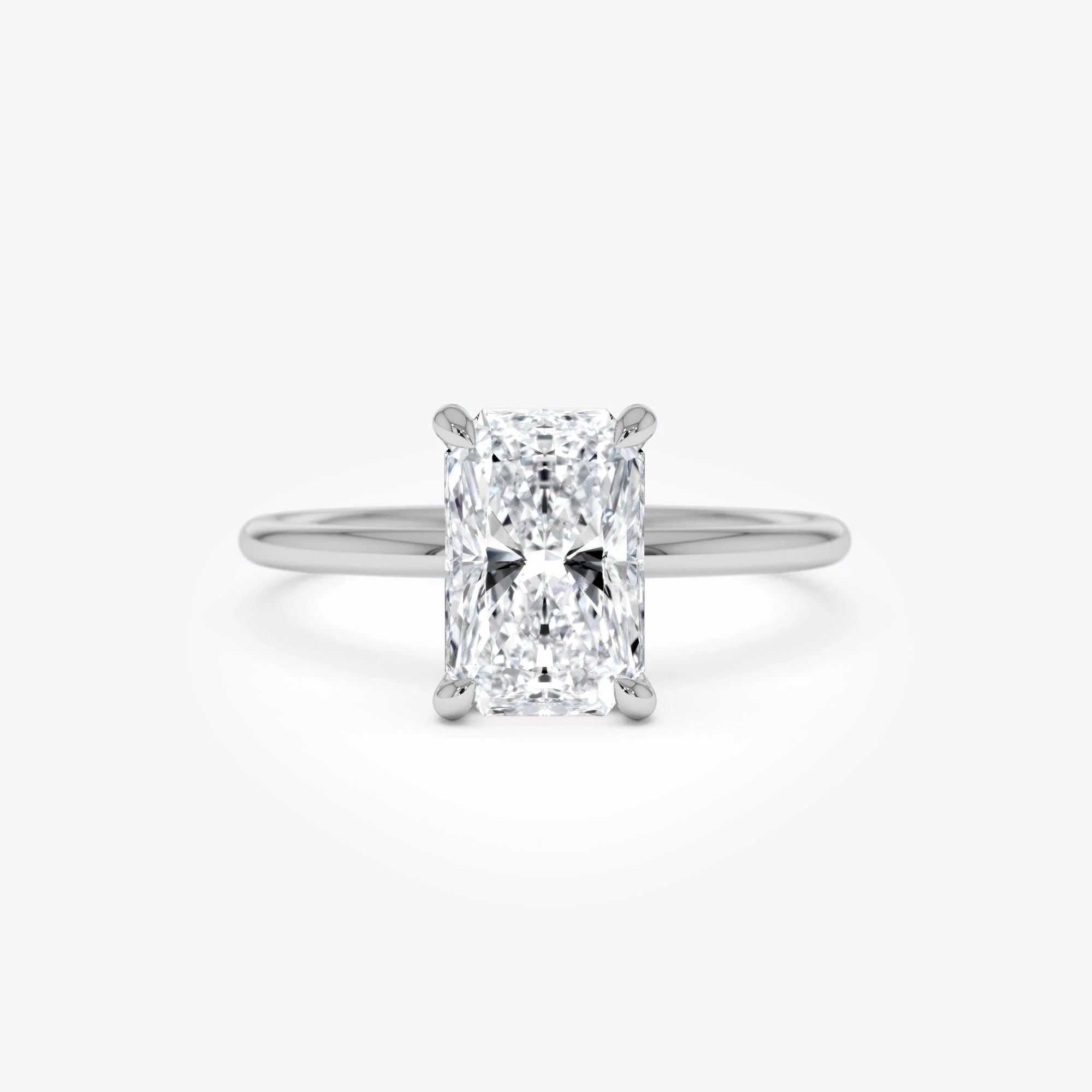 1.50 Ctw 14k Radiant Cut Lab Grown Diamond Hidden Halo Engagement Ring – Aurora - Image 6