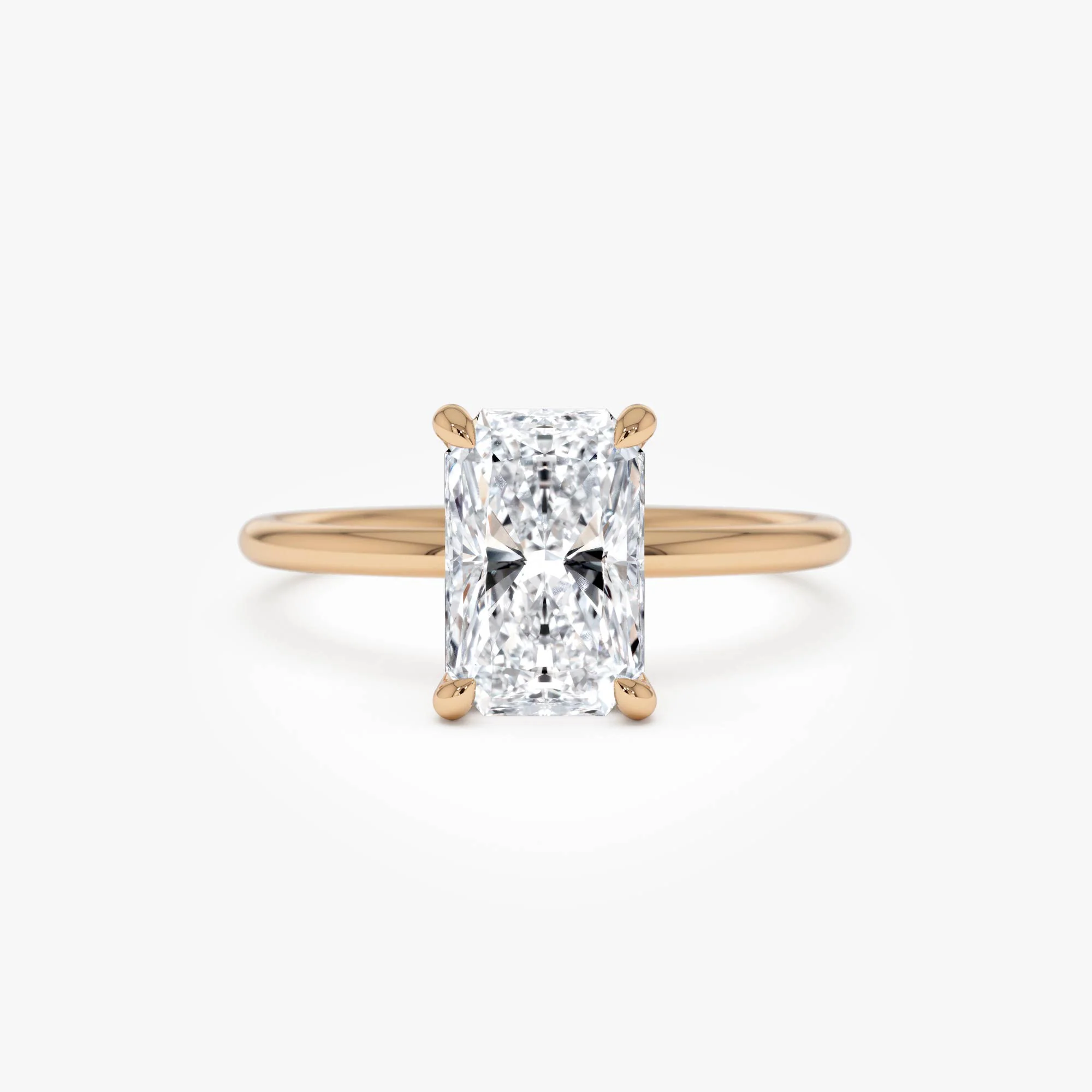 1.50 Ctw 14k Radiant Cut Lab Grown Diamond Hidden Halo Engagement Ring – Aurora - Image 7