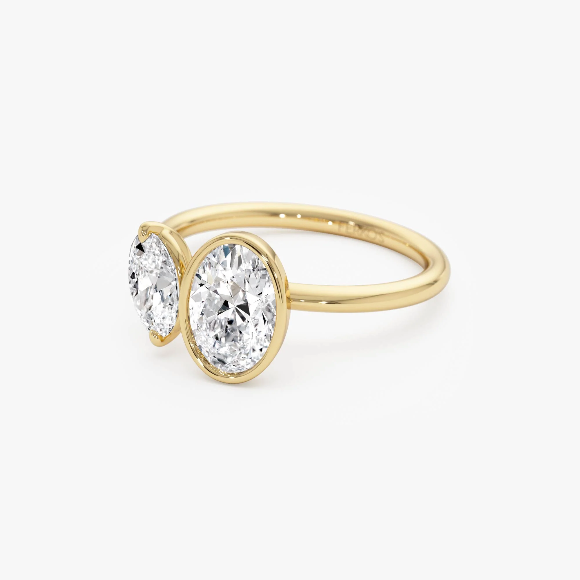 1.50ct 14k Oval Shaped Lab Grown Diamond Toi et Moi Ring - Amia - Image 8