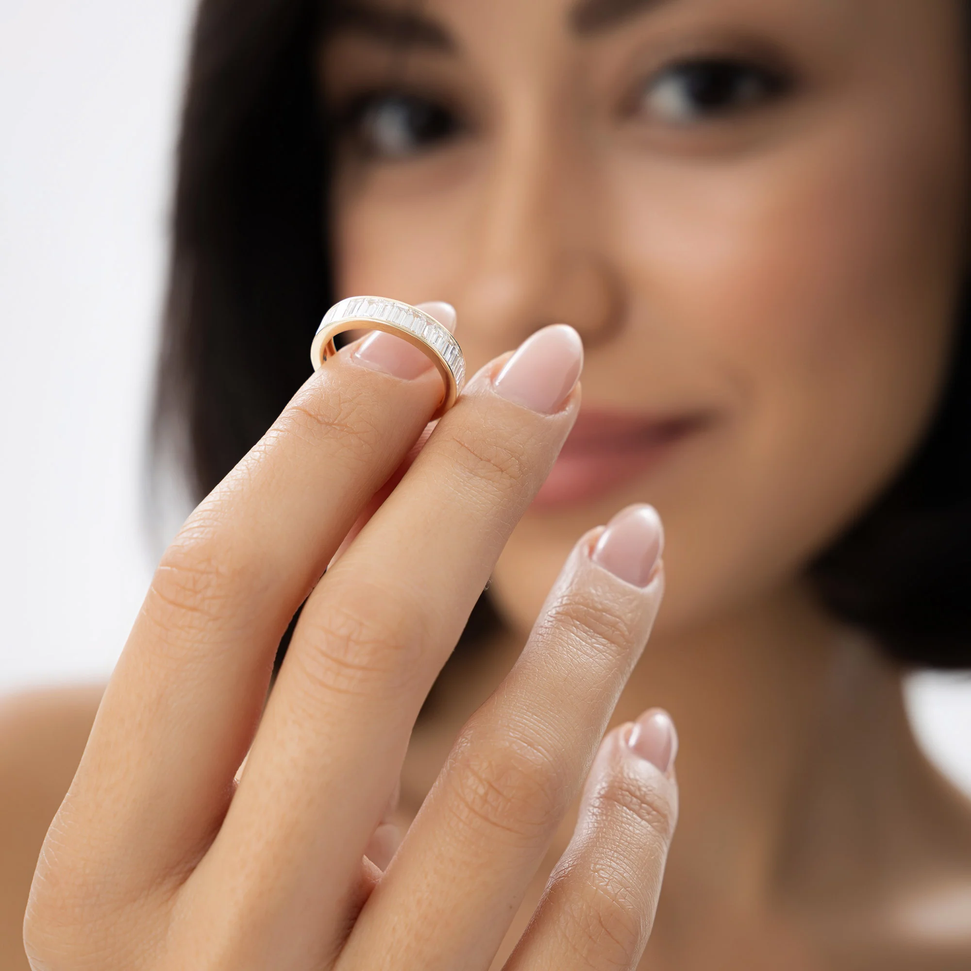 1.55 ctw 14k Channel Setting Baguette Lab Grown Diamond Anniversary Ring - Stella - Image 4
