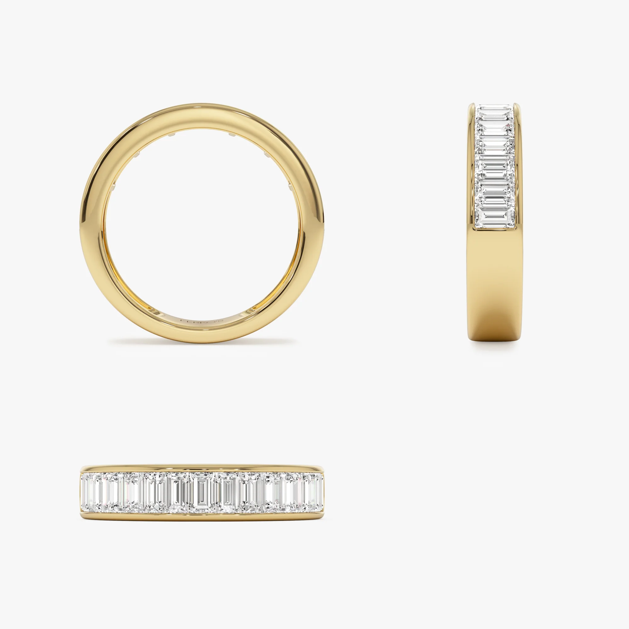 1.55 ctw 14k Channel Setting Baguette Lab Grown Diamond Anniversary Ring - Stella - Image 9