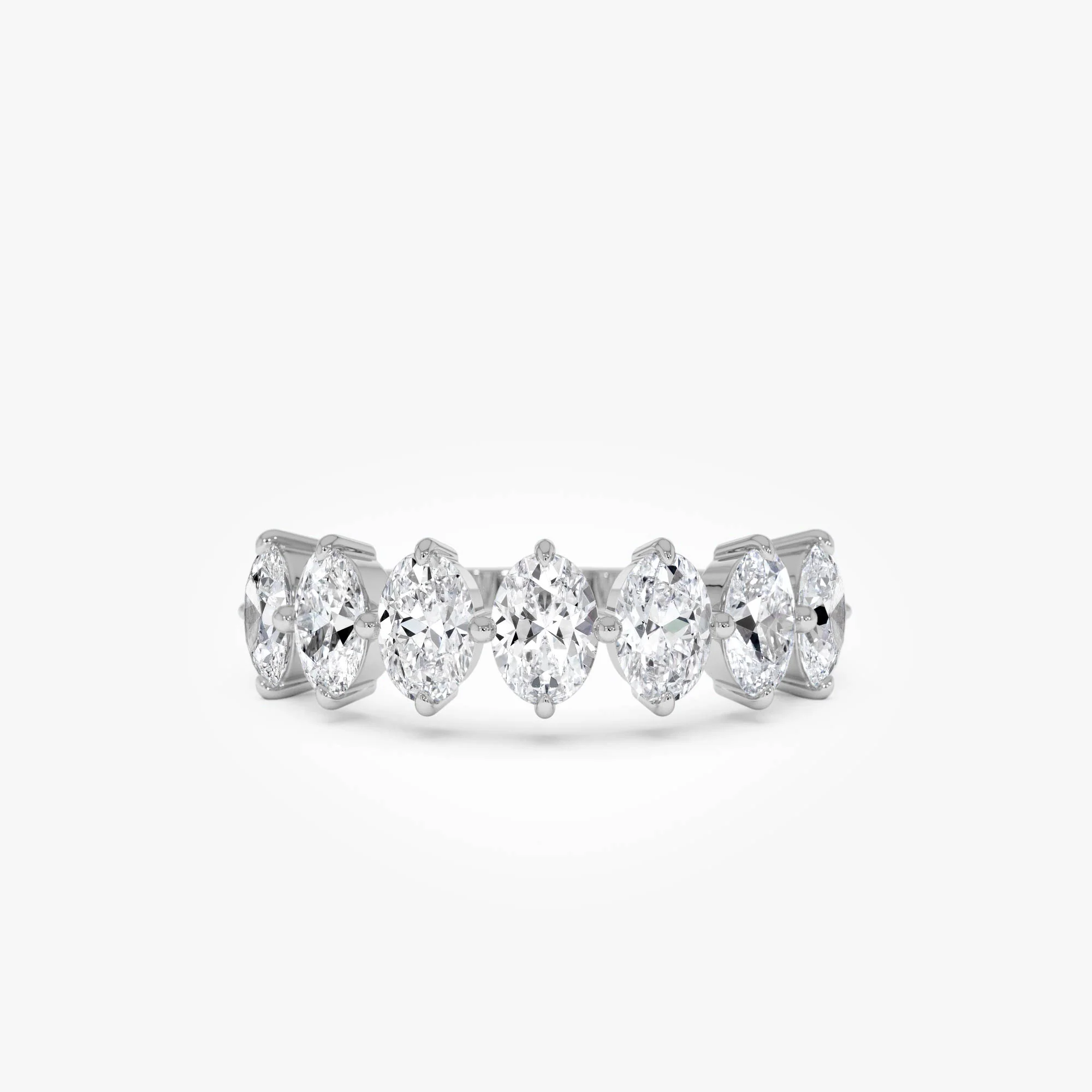 1.55ctw Oval Shaped Lab Diamond Anniversary Ring - Dora - Image 10