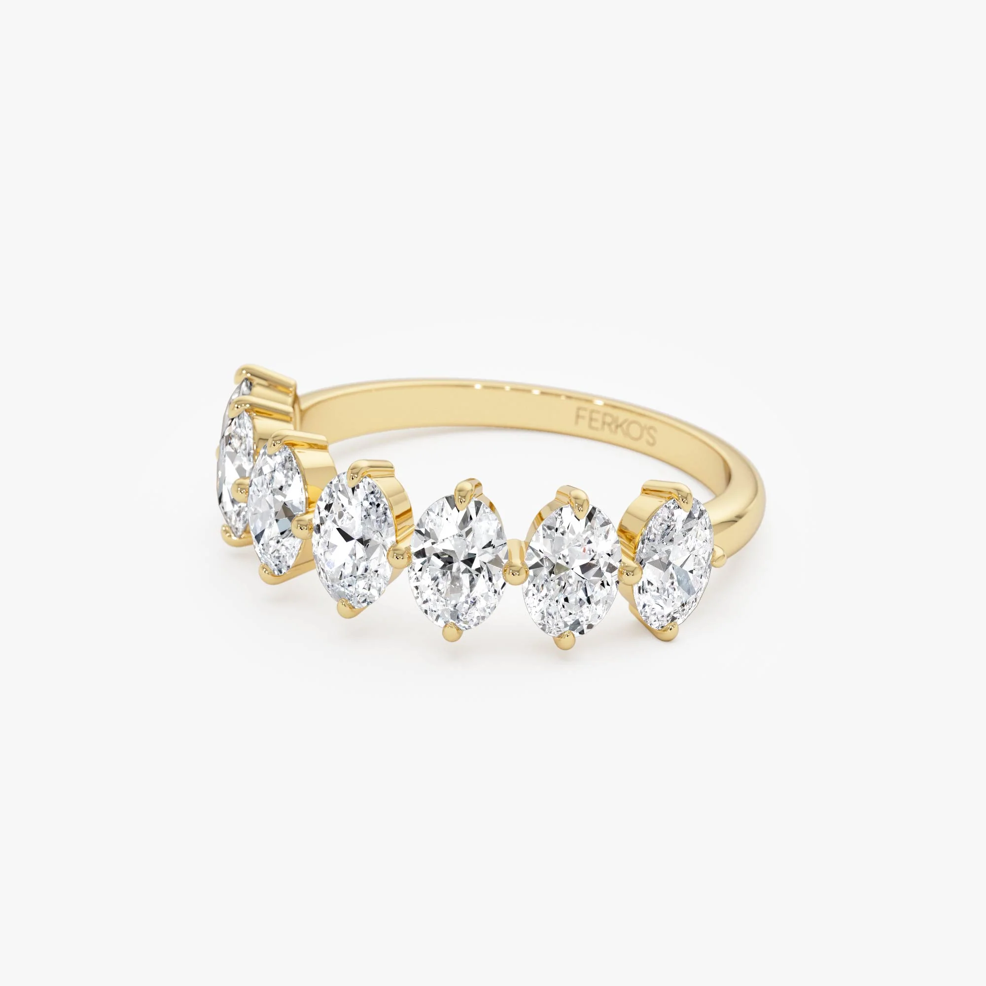 1.55ctw Oval Shaped Lab Diamond Anniversary Ring - Dora - Image 11
