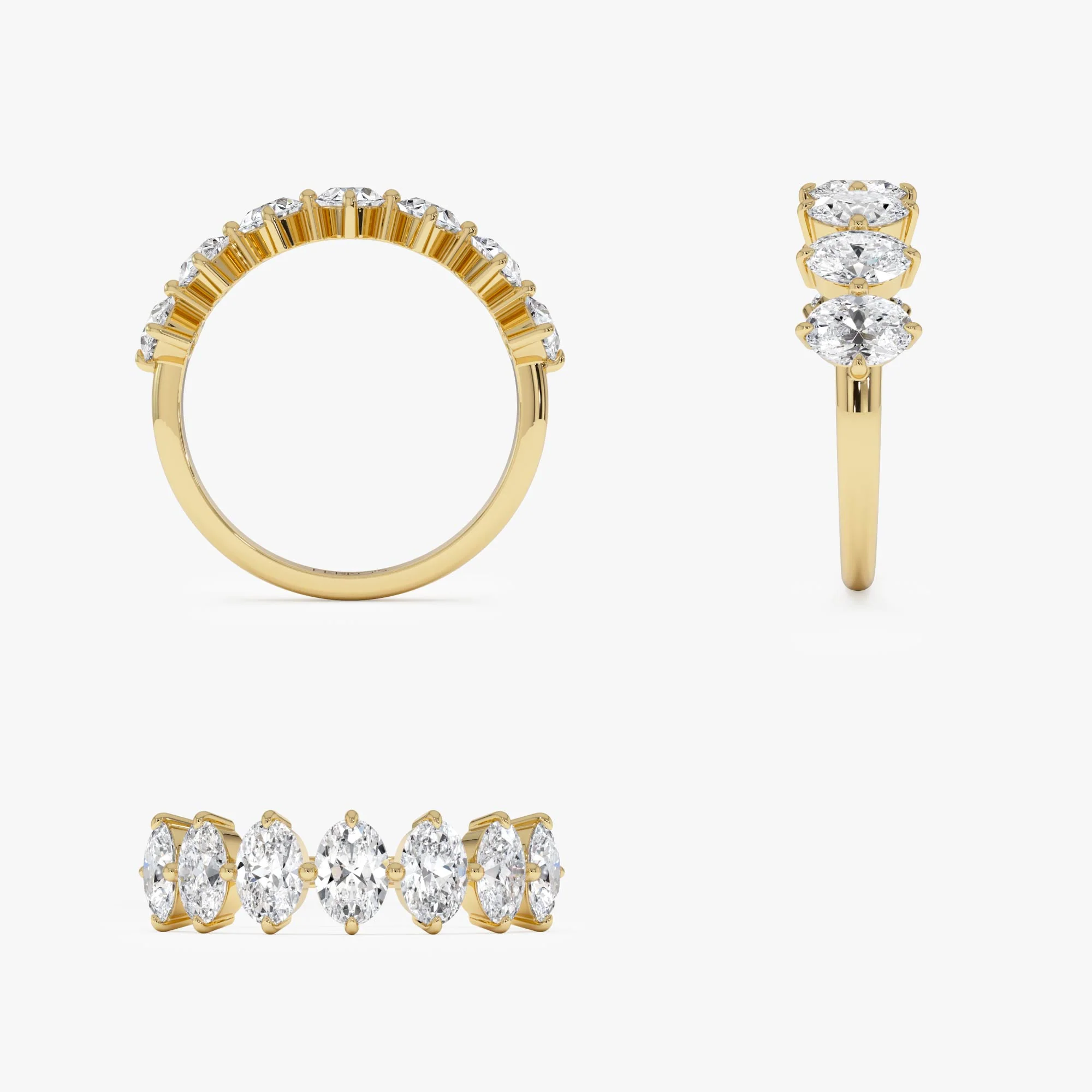 1.55ctw Oval Shaped Lab Diamond Anniversary Ring - Dora - Image 12