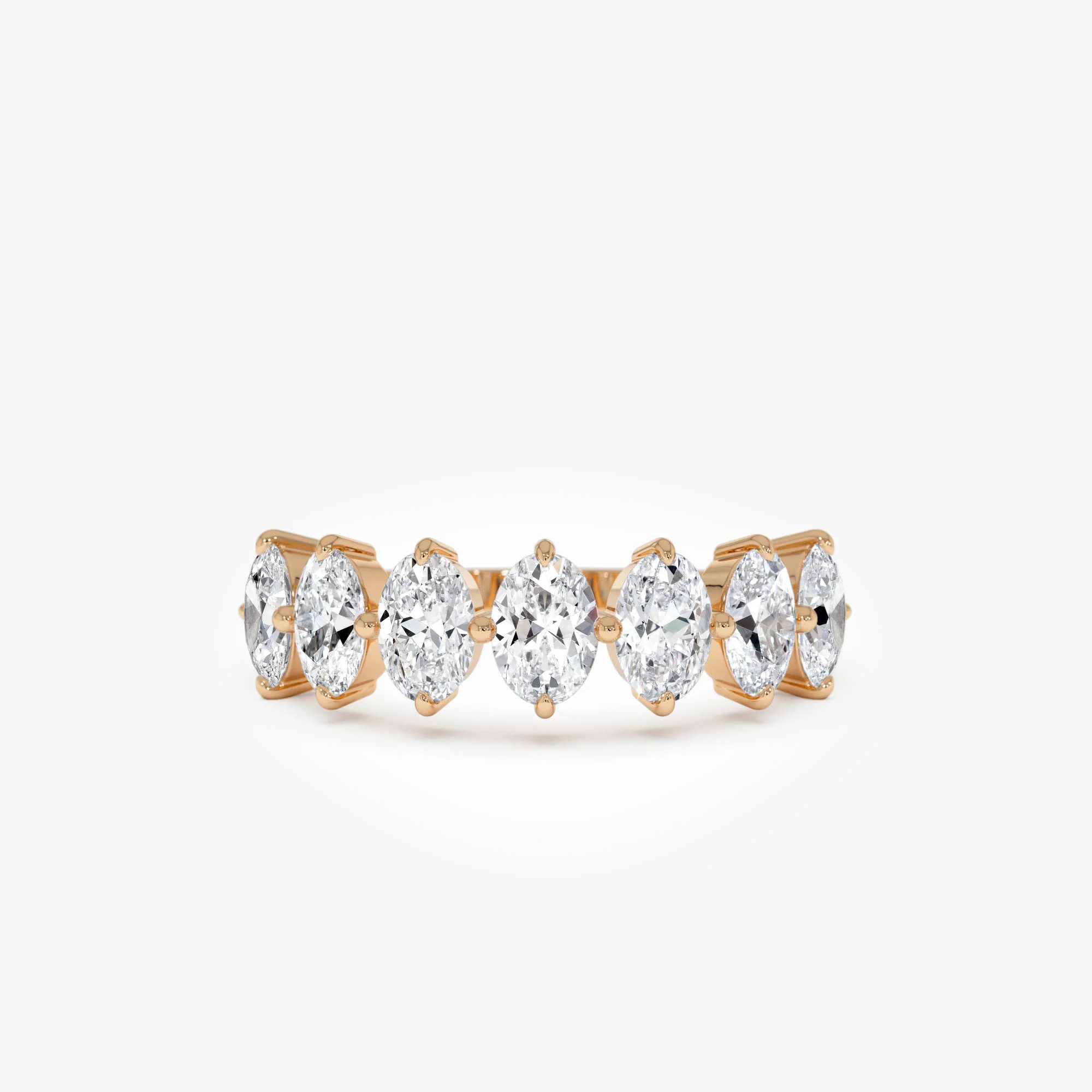 1.55ctw Oval Shaped Lab Diamond Anniversary Ring - Dora - Image 9