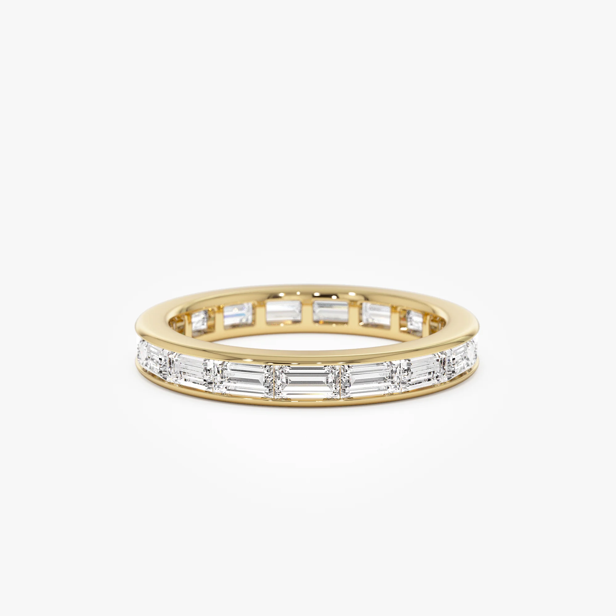 1.6 ctw 14k East to West Setting Full Eternity Baguette Lab Grown Diamond Ring - Layla