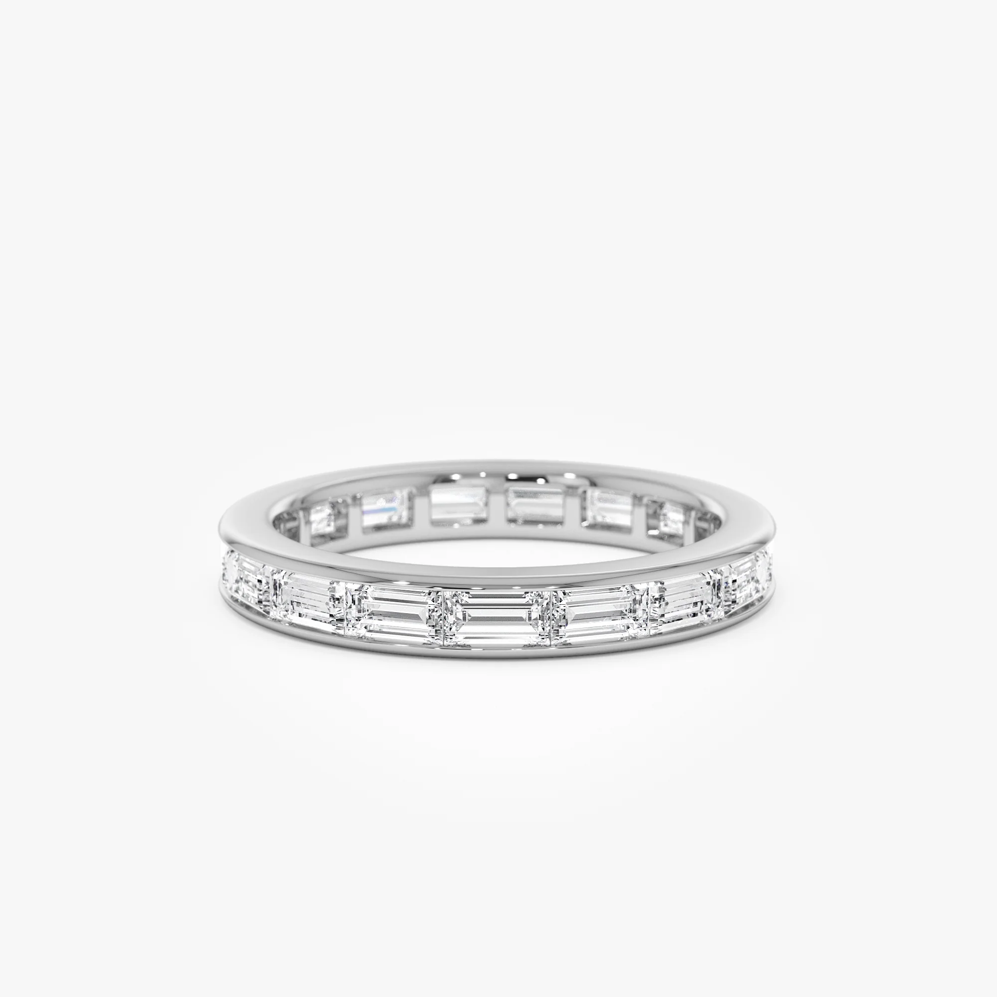 1.6 ctw 14k East to West Setting Full Eternity Baguette Lab Grown Diamond Ring - Layla - Image 5