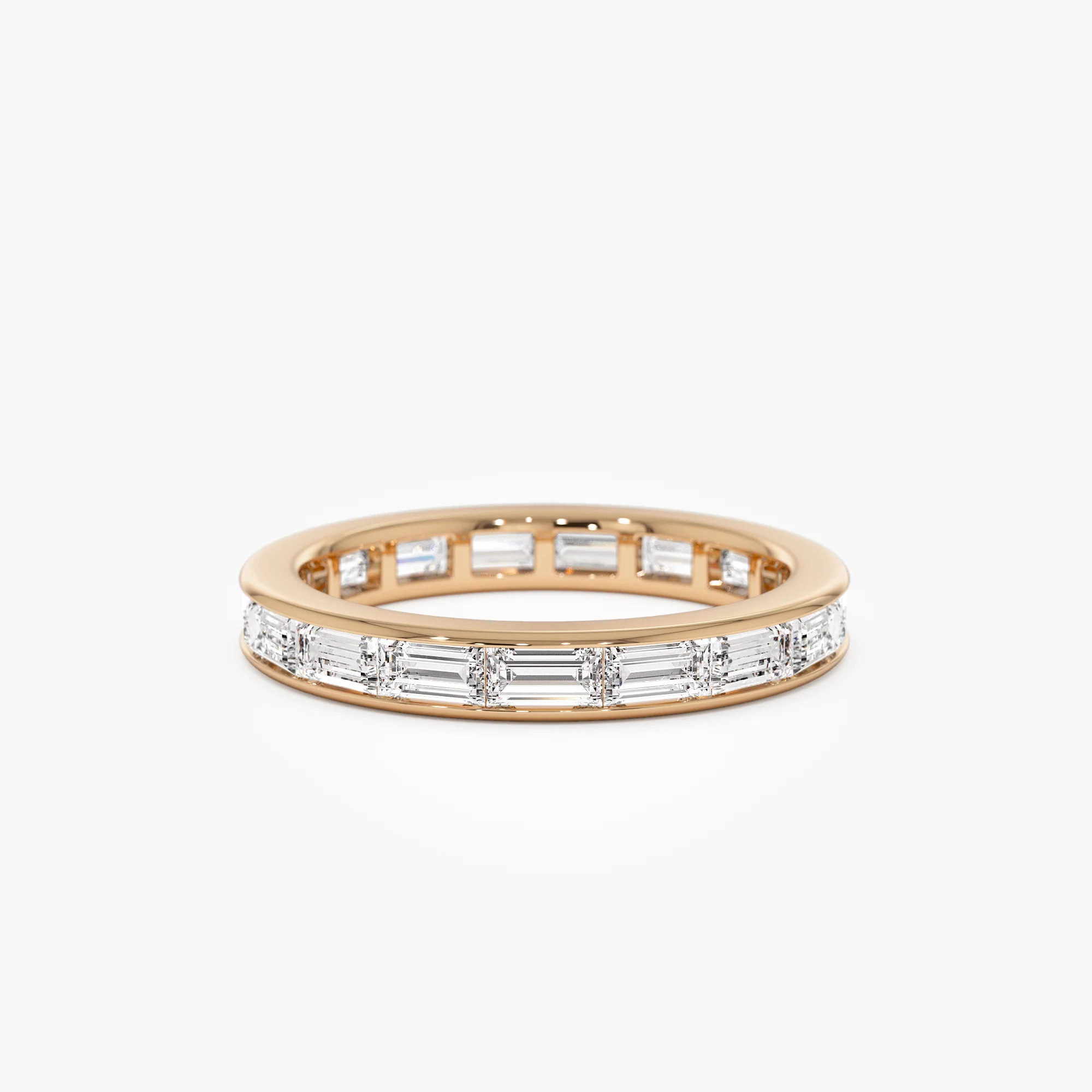 1.6 ctw 14k East to West Setting Full Eternity Baguette Lab Grown Diamond Ring - Layla - Image 6