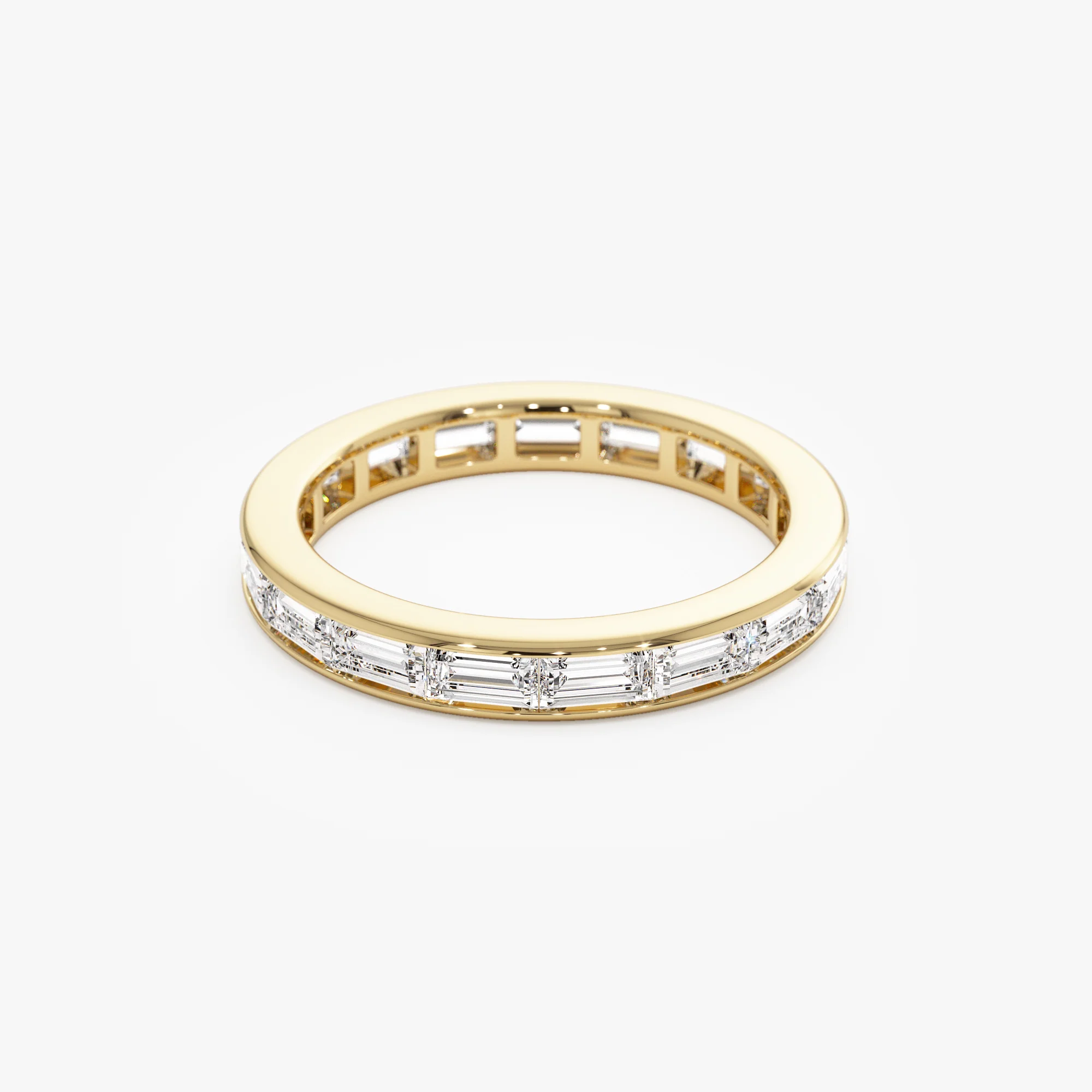 1.6 ctw 14k East to West Setting Full Eternity Baguette Lab Grown Diamond Ring - Layla - Image 7