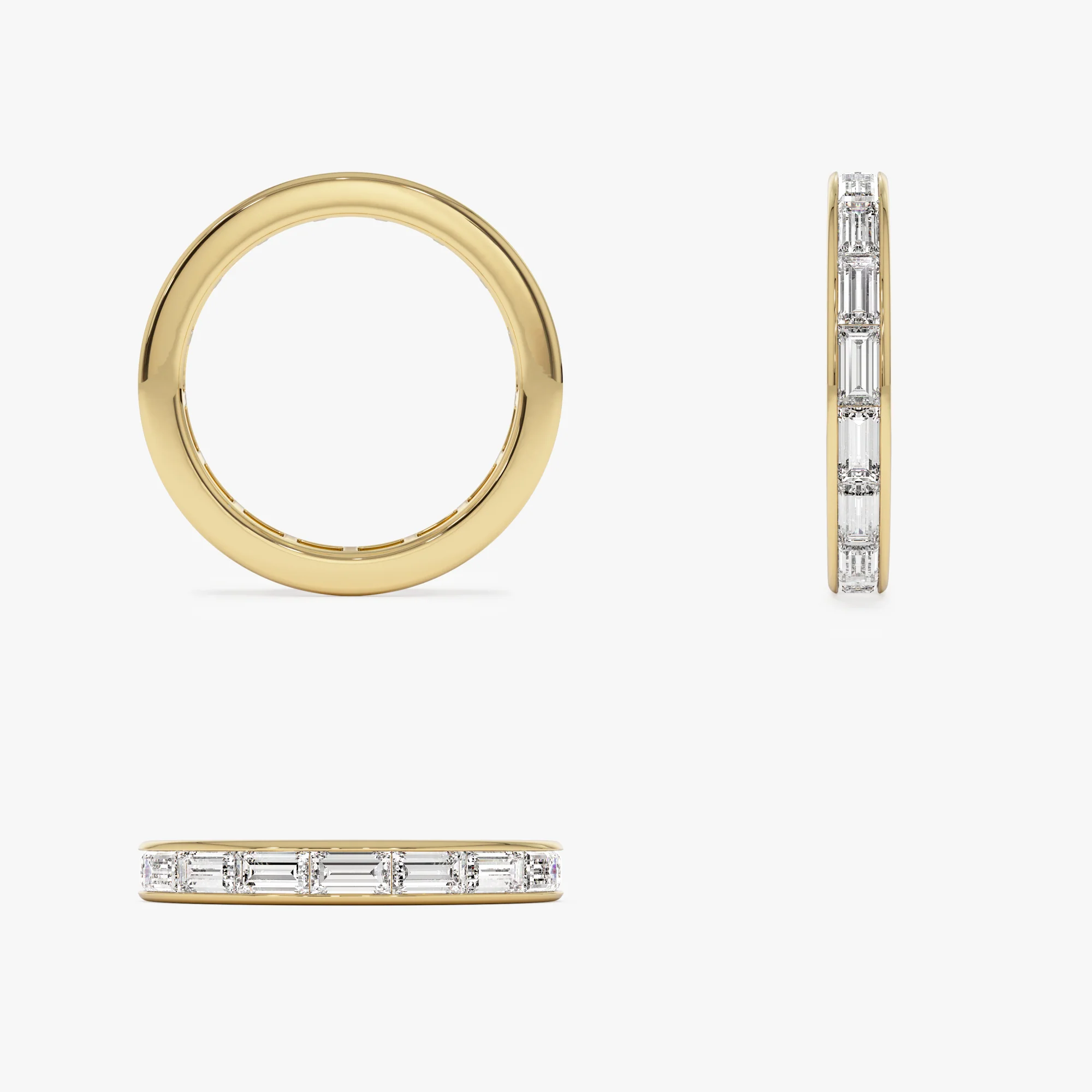 1.6 ctw 14k East to West Setting Full Eternity Baguette Lab Grown Diamond Ring - Layla - Image 8