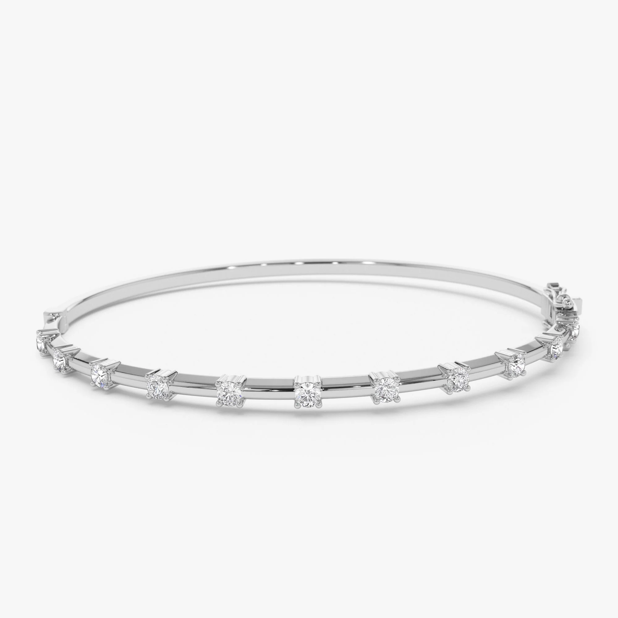 14k 0.50 ctw Diamond Bar Bangle Bracelet - Image 7