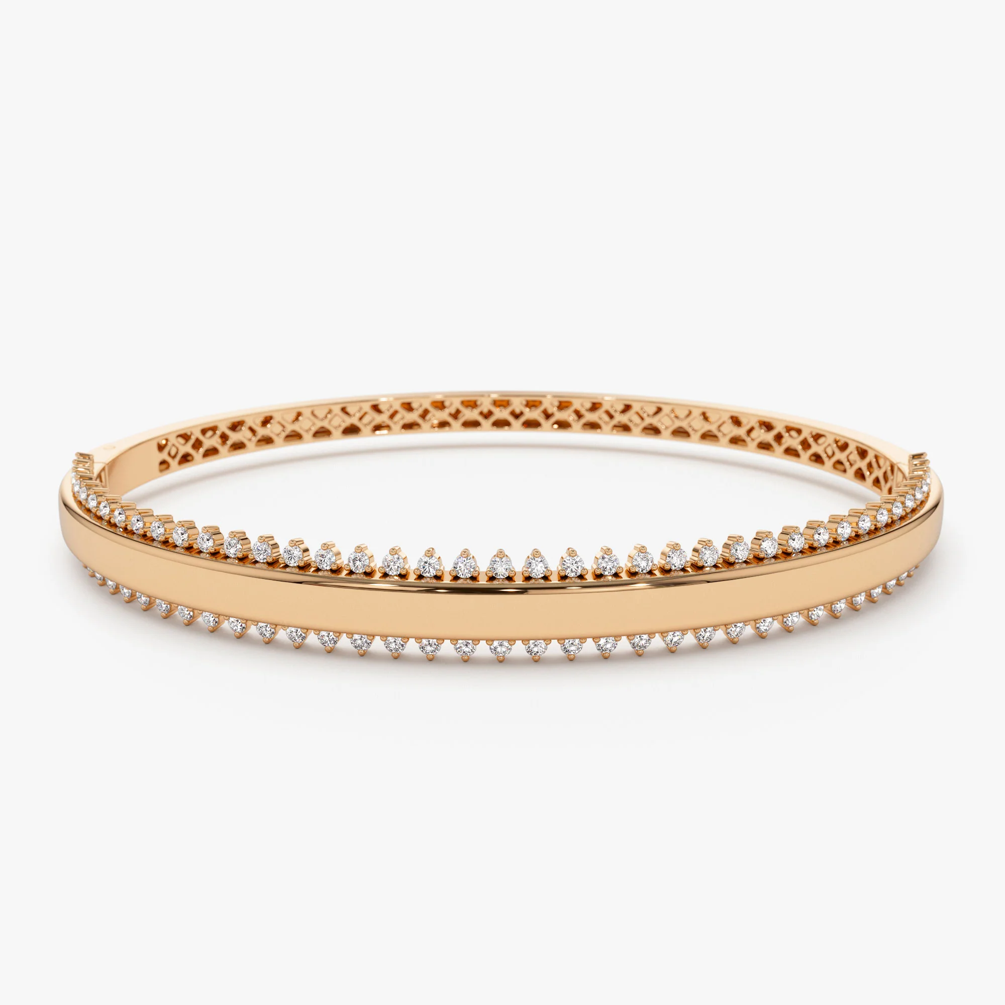 14k 0.85 Ctw Statement Diamond Bangle Bracelet - Image 7