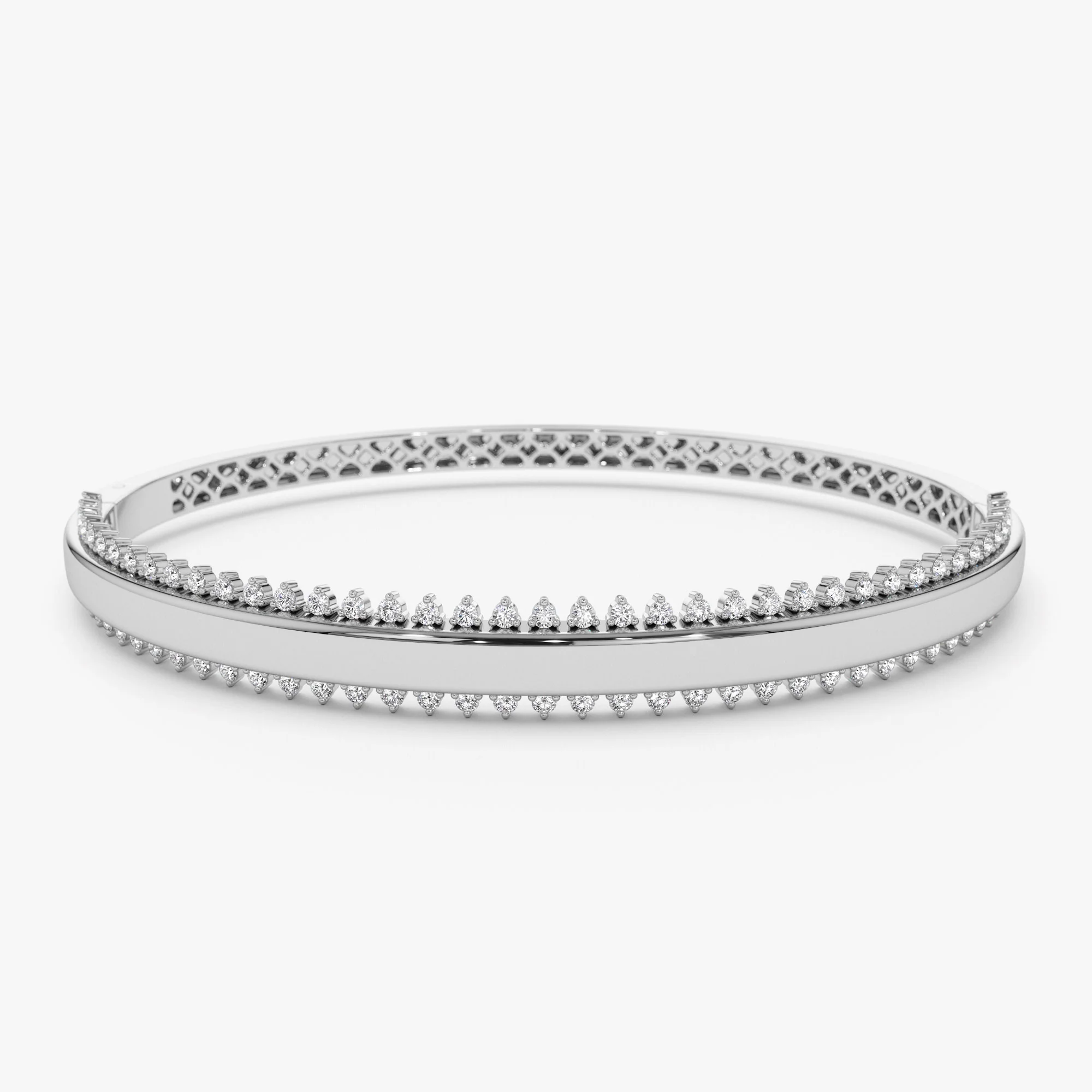 14k 0.85 Ctw Statement Diamond Bangle Bracelet - Image 8