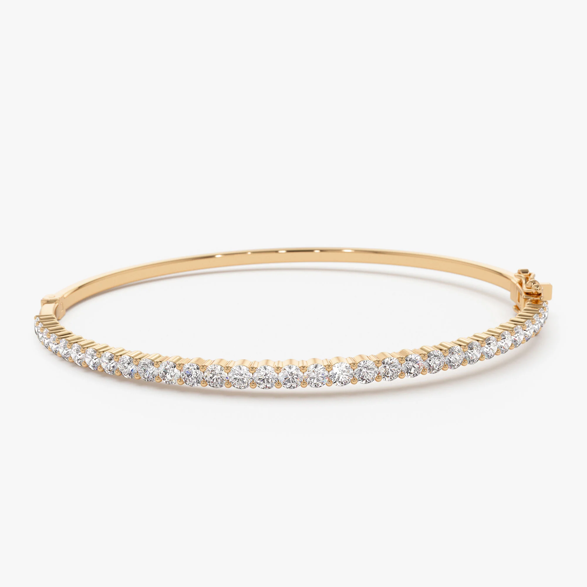14k 1.50 Ctw Prong Setting Diamond Bange Bracelet - Image 6