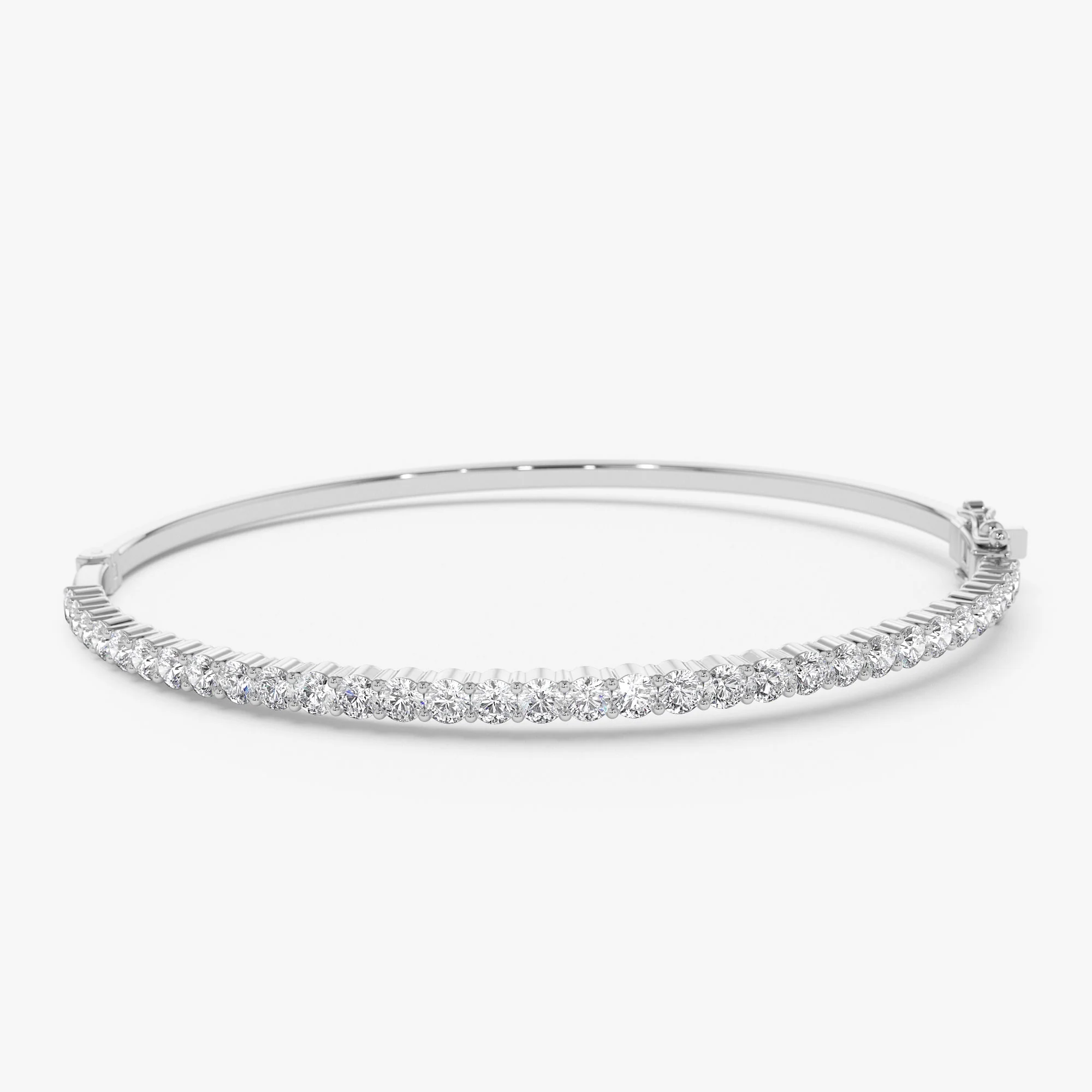 14k 1.50 Ctw Prong Setting Diamond Bange Bracelet - Image 7