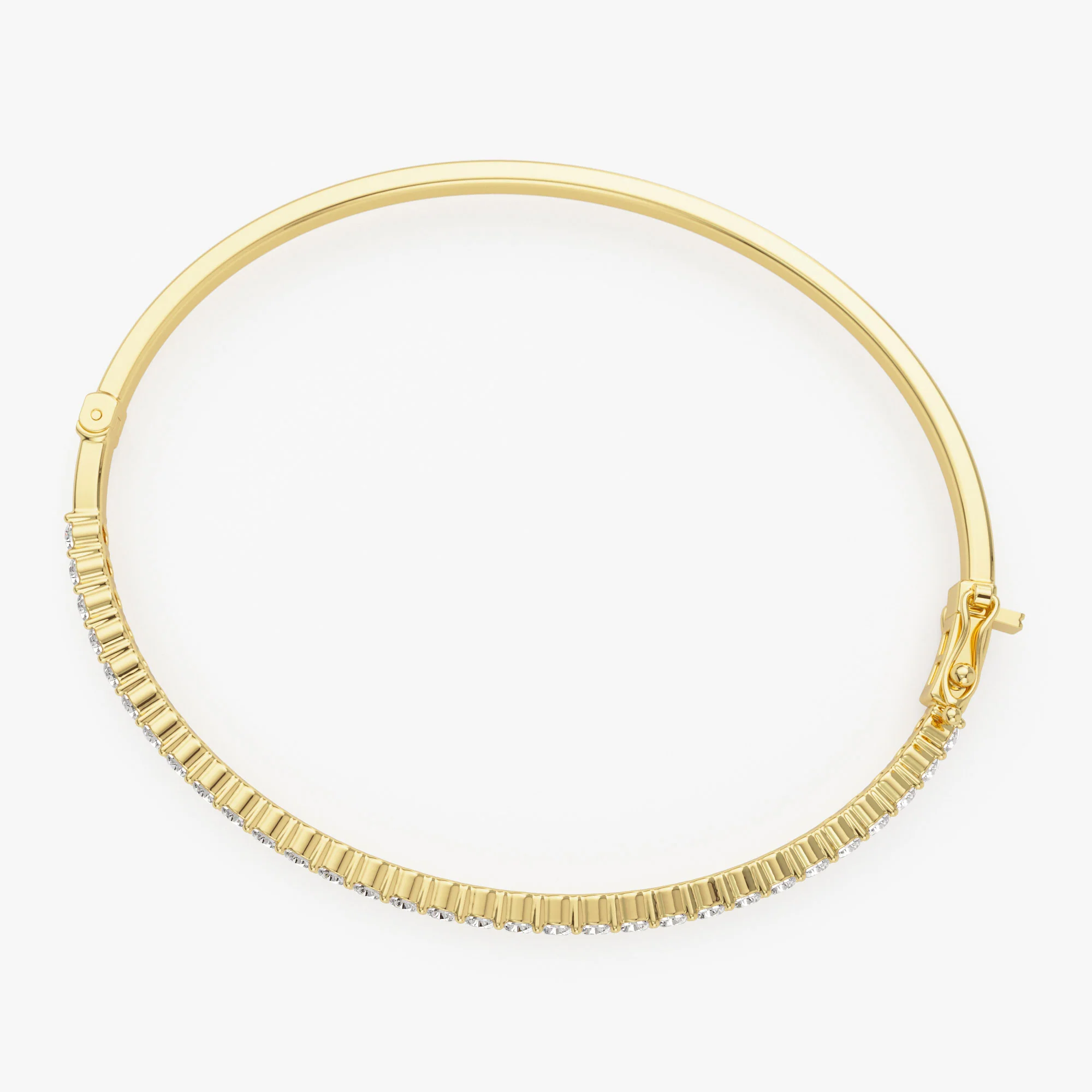 14k 1.50 Ctw Prong Setting Diamond Bange Bracelet - Image 8
