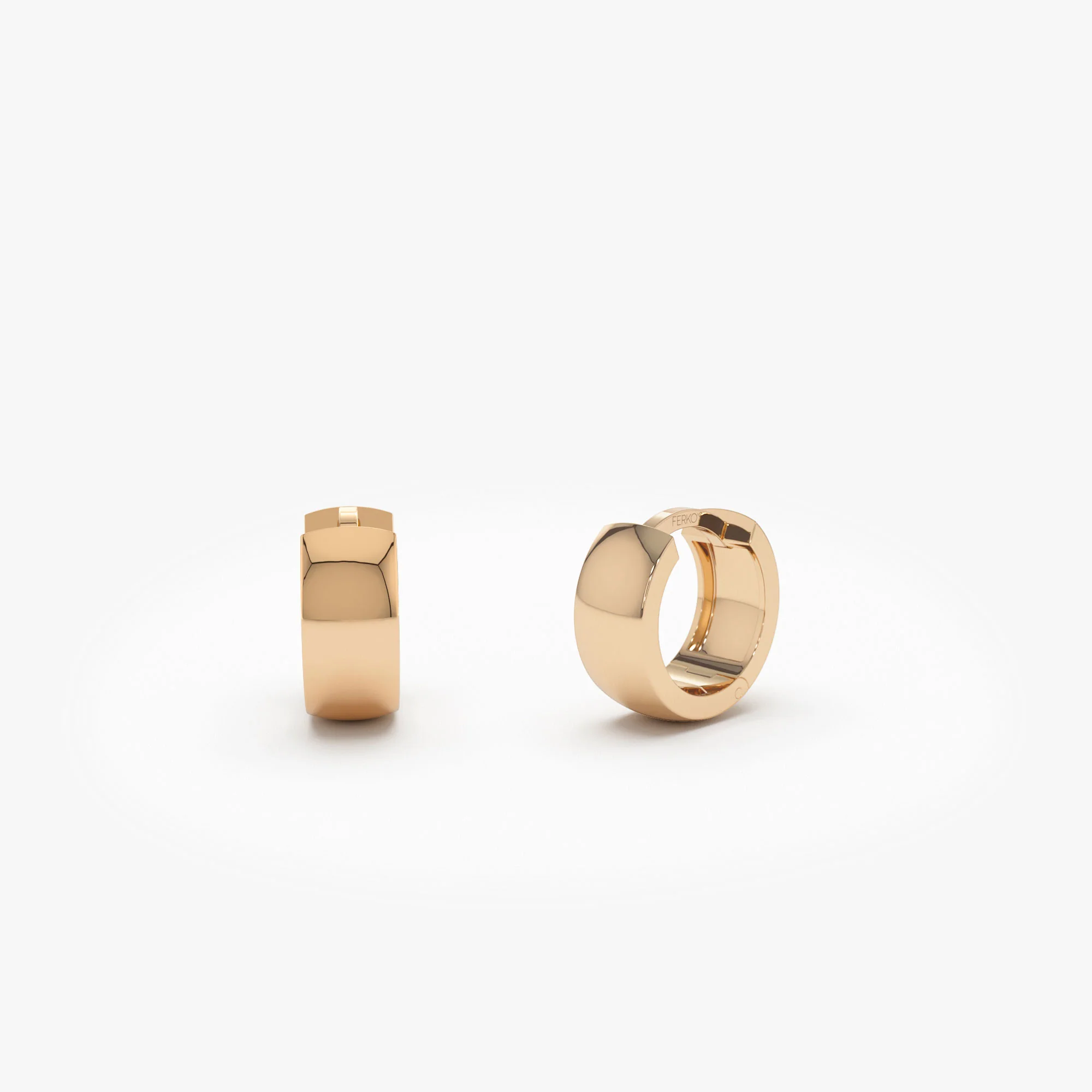 14K Chunky Gold Huggies - Image 7