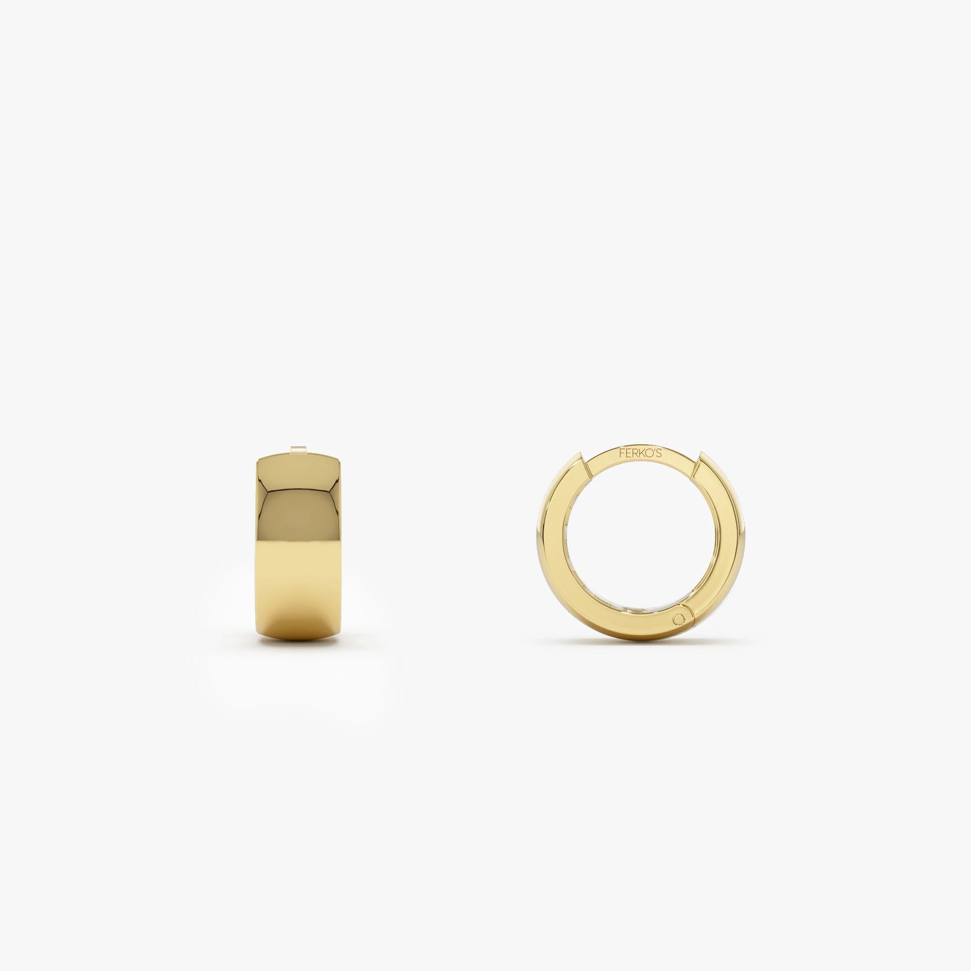 14K Chunky Gold Huggies - Image 9