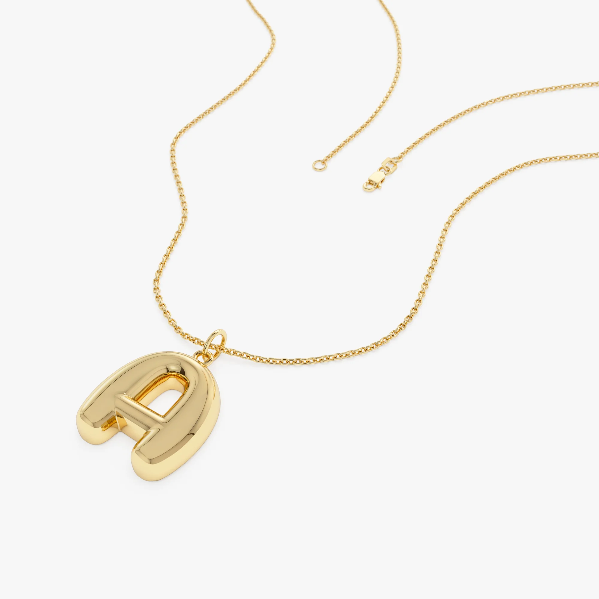 14K 20MM Balloon Initial Letter Pendant - Image 10