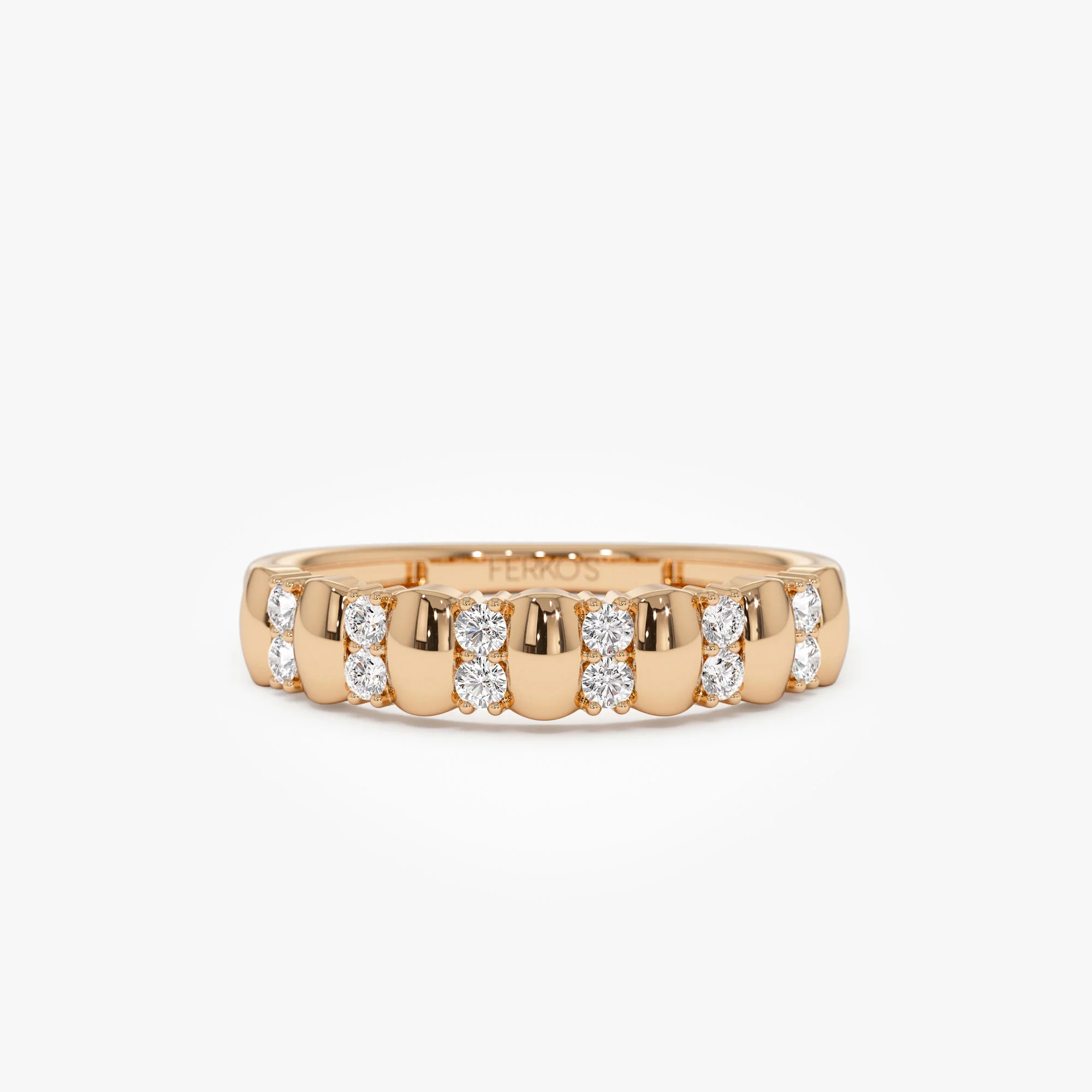 14K Alternating Diamond Bar Band - Image 5