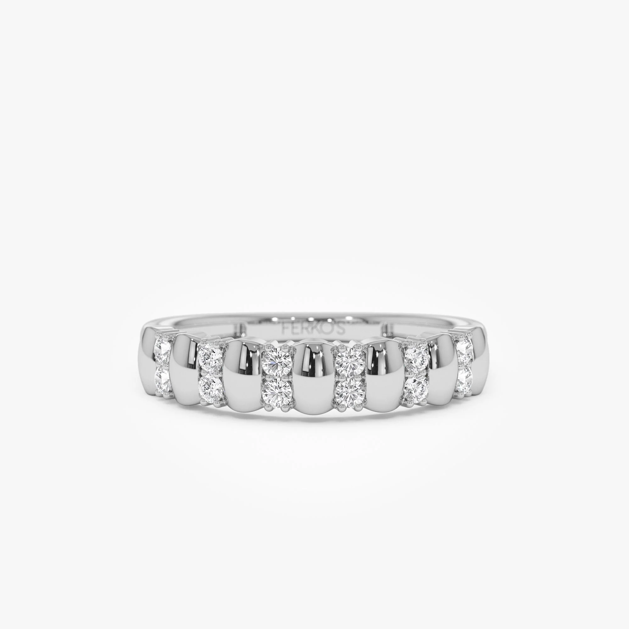 14K Alternating Diamond Bar Band - Image 6