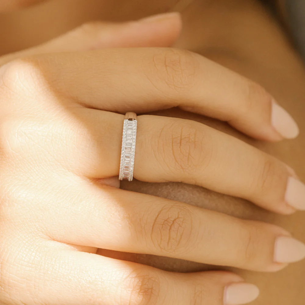14K Baguette Diamond Anniversary Ring 0.75ctw - Image 4