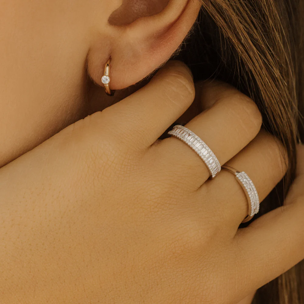14K Baguette Diamond Anniversary Ring 0.75ctw - Image 5