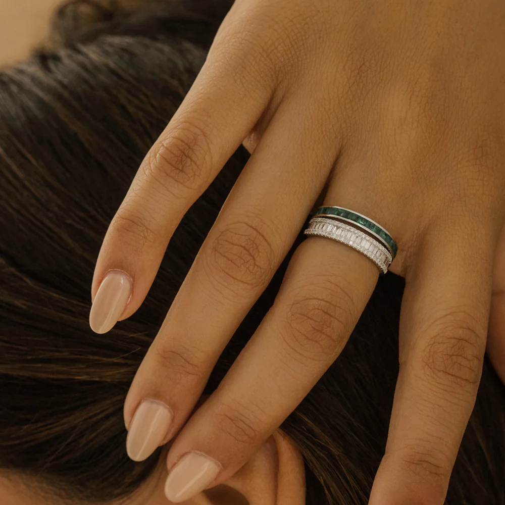 14K Baguette Diamond Anniversary Ring 0.75ctw - Image 6