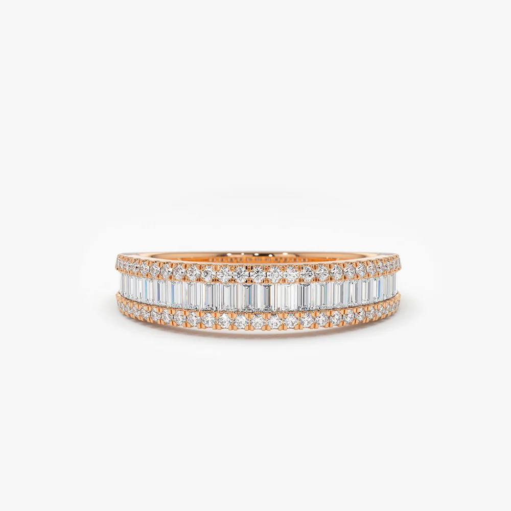 14K Baguette Diamond Anniversary Ring 0.75ctw - Image 8