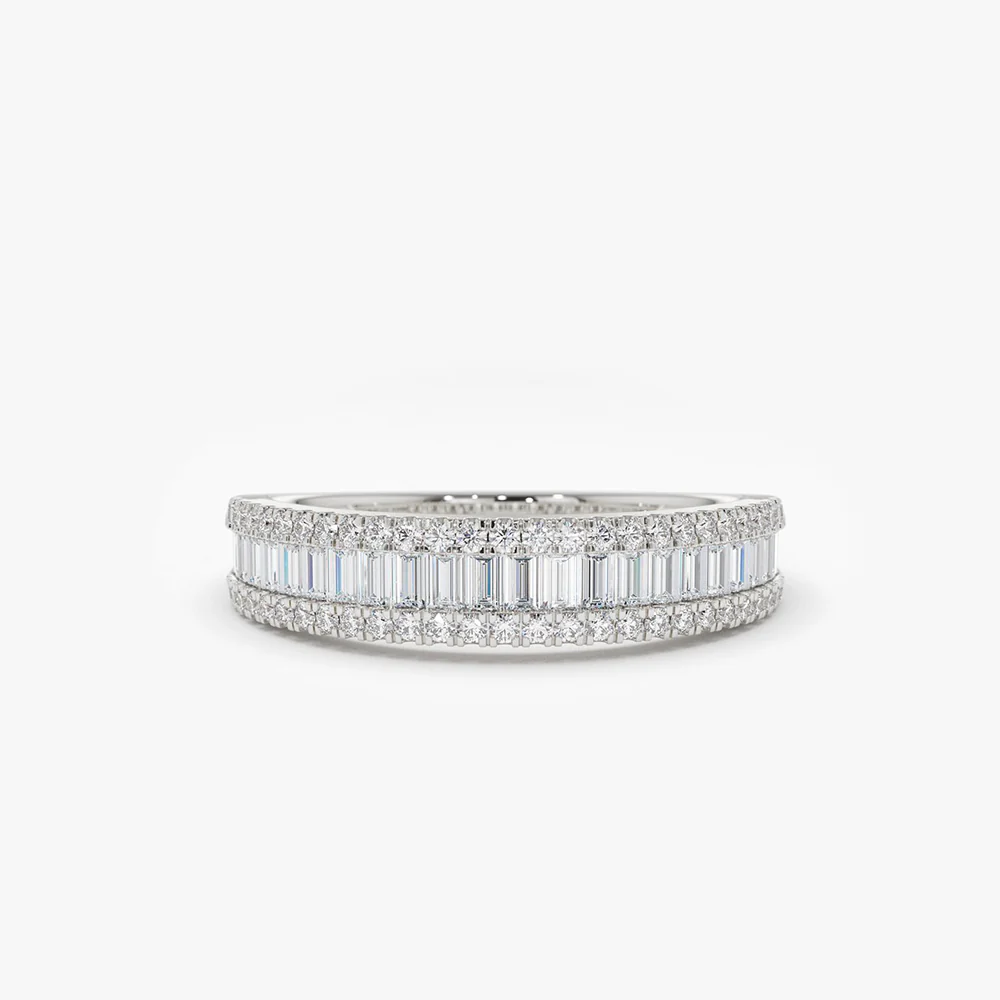 14K Baguette Diamond Anniversary Ring 0.75ctw - Image 9