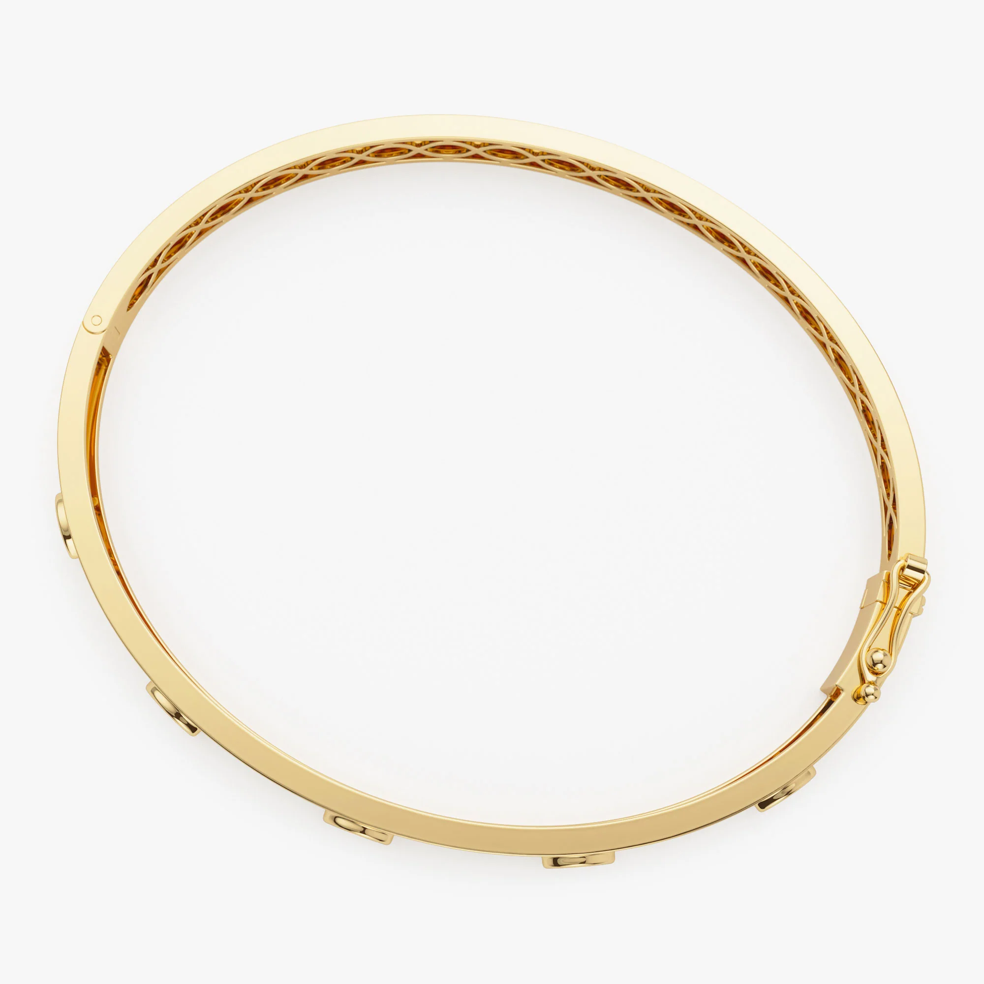 14k Bezel Setting Marquise Shaped Diamond Bangle - Image 10