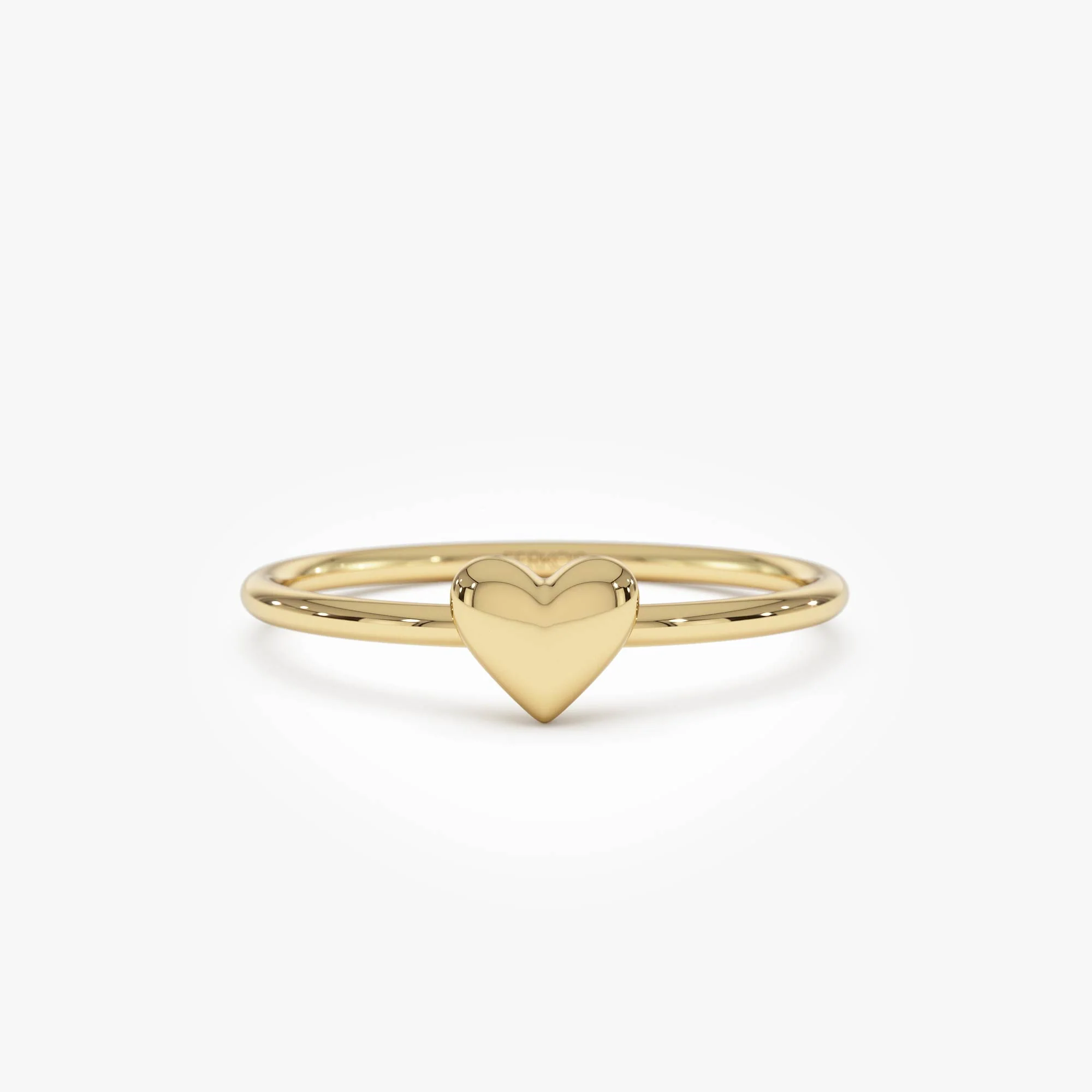 14k Bubble Heart Ring